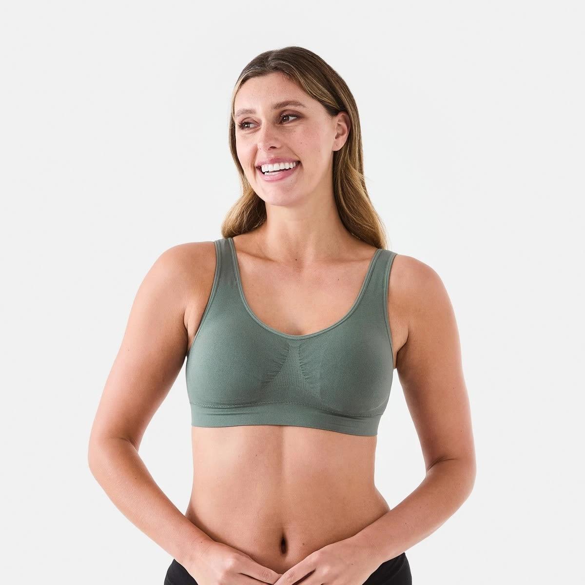3 2 Pack Wirefree Seamfree Crop LILY LAVENDER, SMOKEY GREEN, 3 of 9