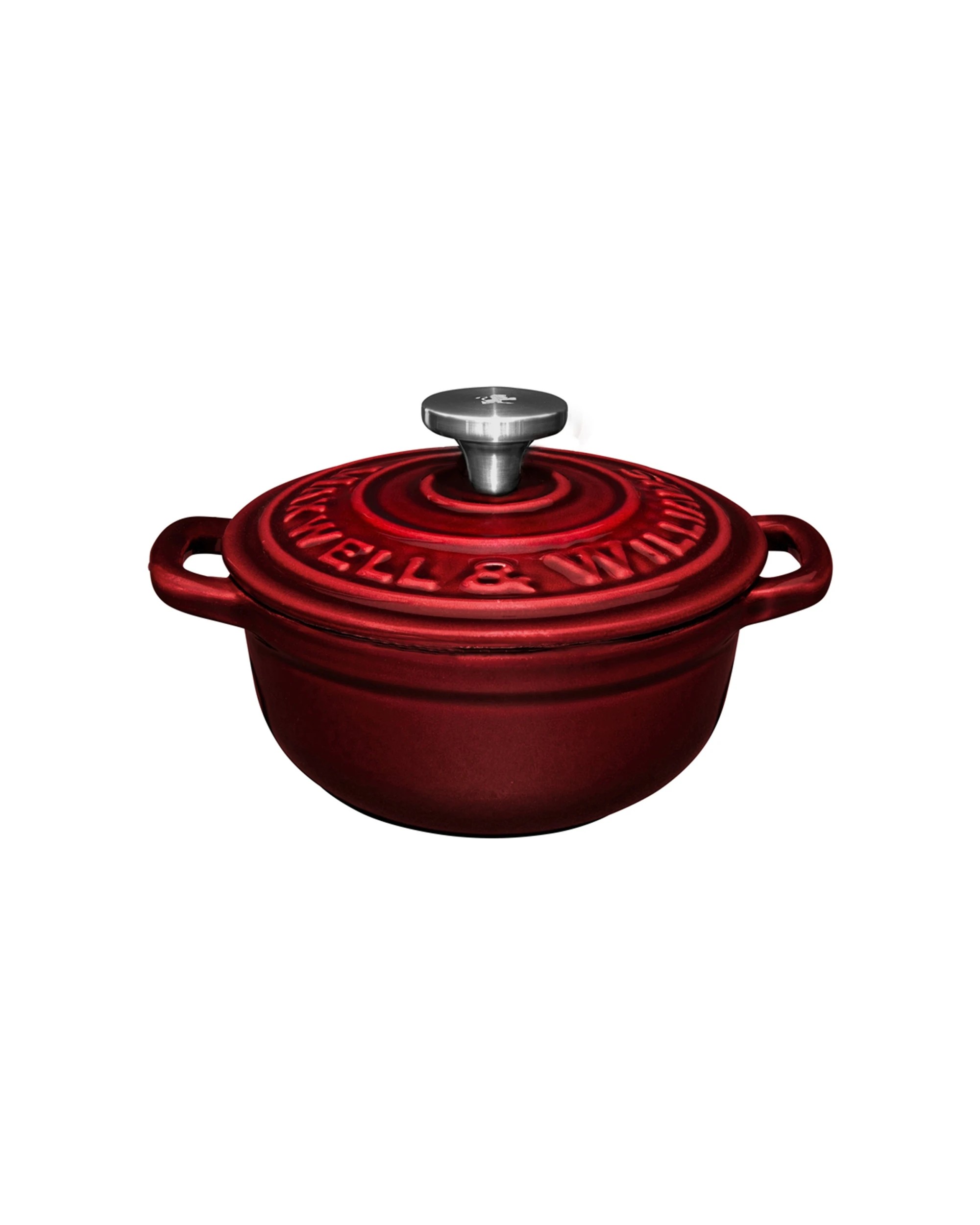 1 Maxwell & Williams Cast Iron Cocotte 9.5cm 260ml Casserole Pan Gift Box -
 - Burgundy, 1 of 4