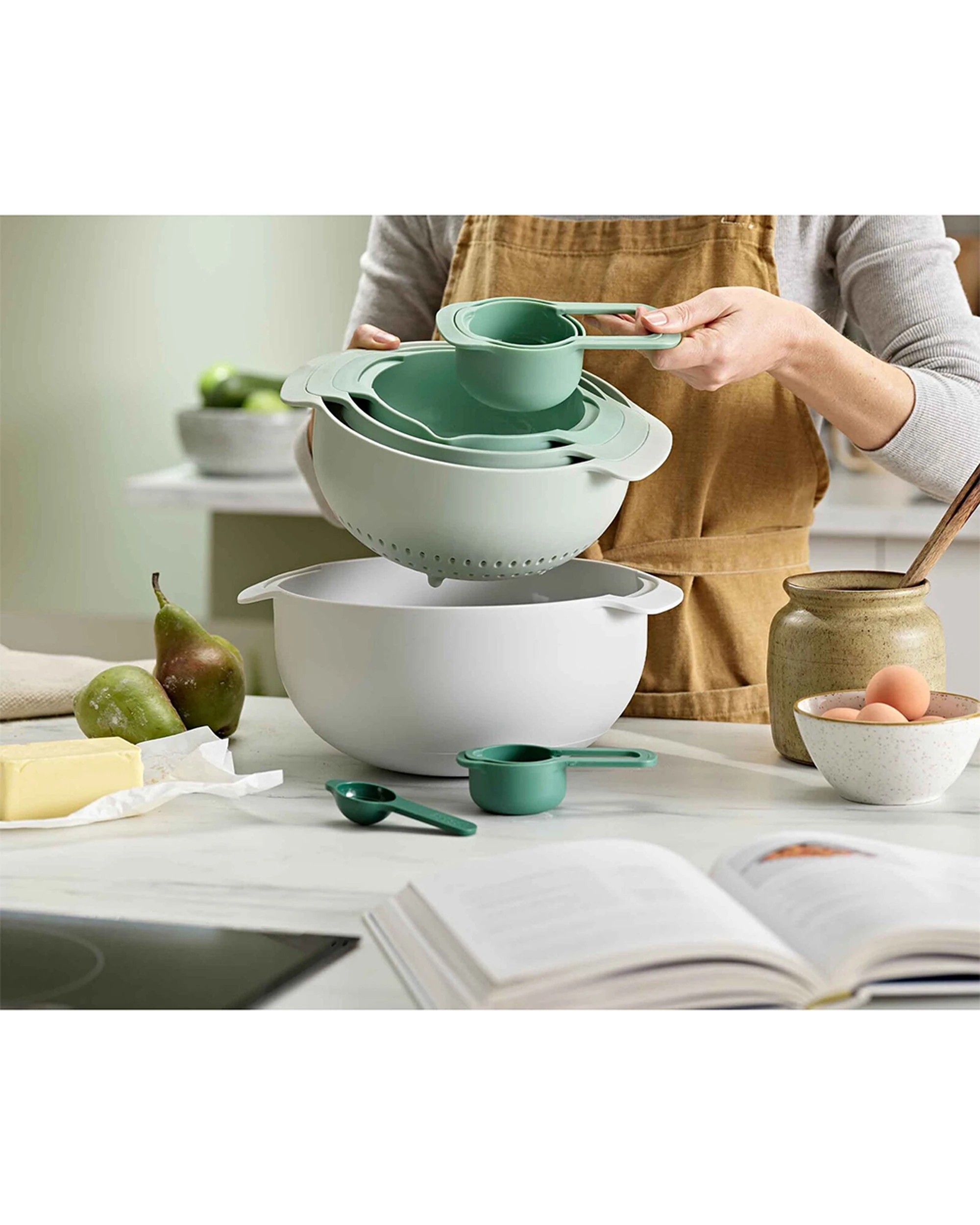 2 Joseph Joseph Nest 9 Plus 9-Piece Food Preparation Set Sage - Multi, 2 of 4