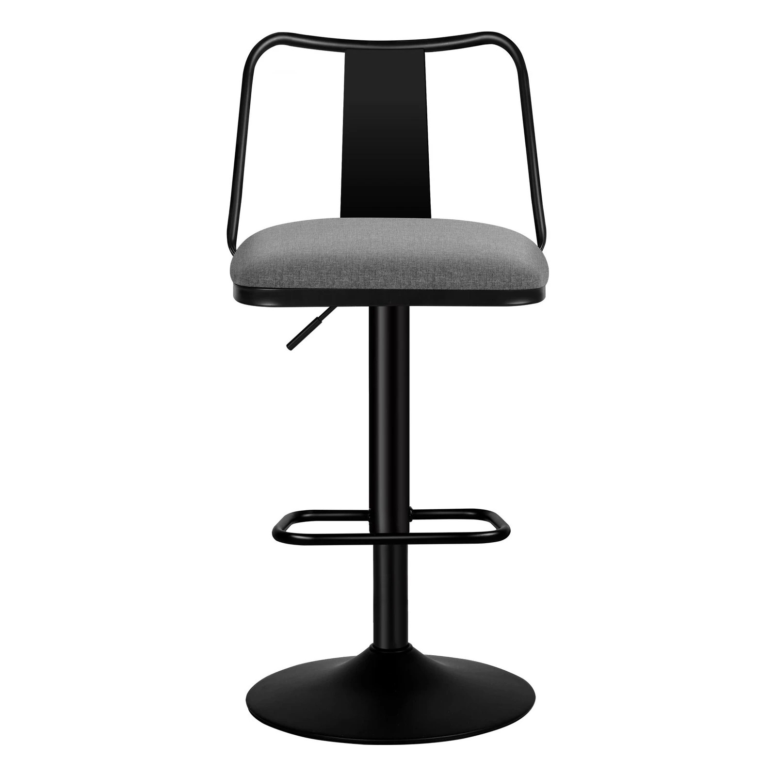 6 Alfordson 4x Bar Stools Gas Lift Fabric Bar Chairs Kitchen Swivel Gloria - Grey, 6 of 10