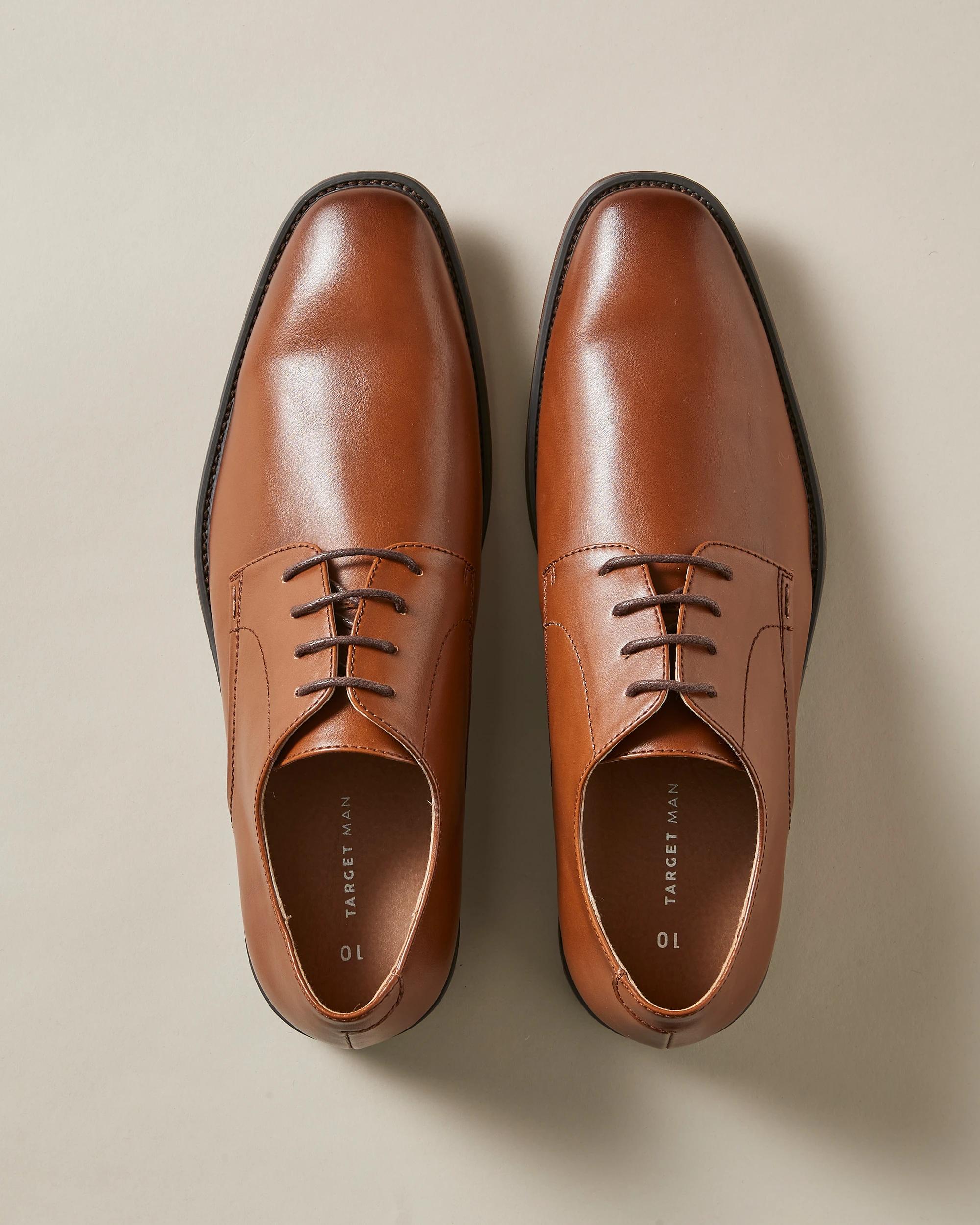 4 Target Mens Graham Dress Shoes TAN, 4 of 6