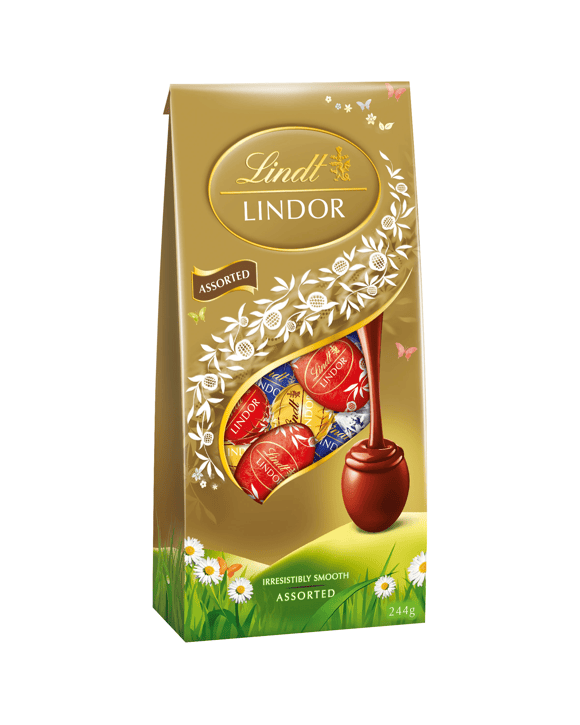 Lindt LINDOR Assorted Easter Pouch Bag 244g
