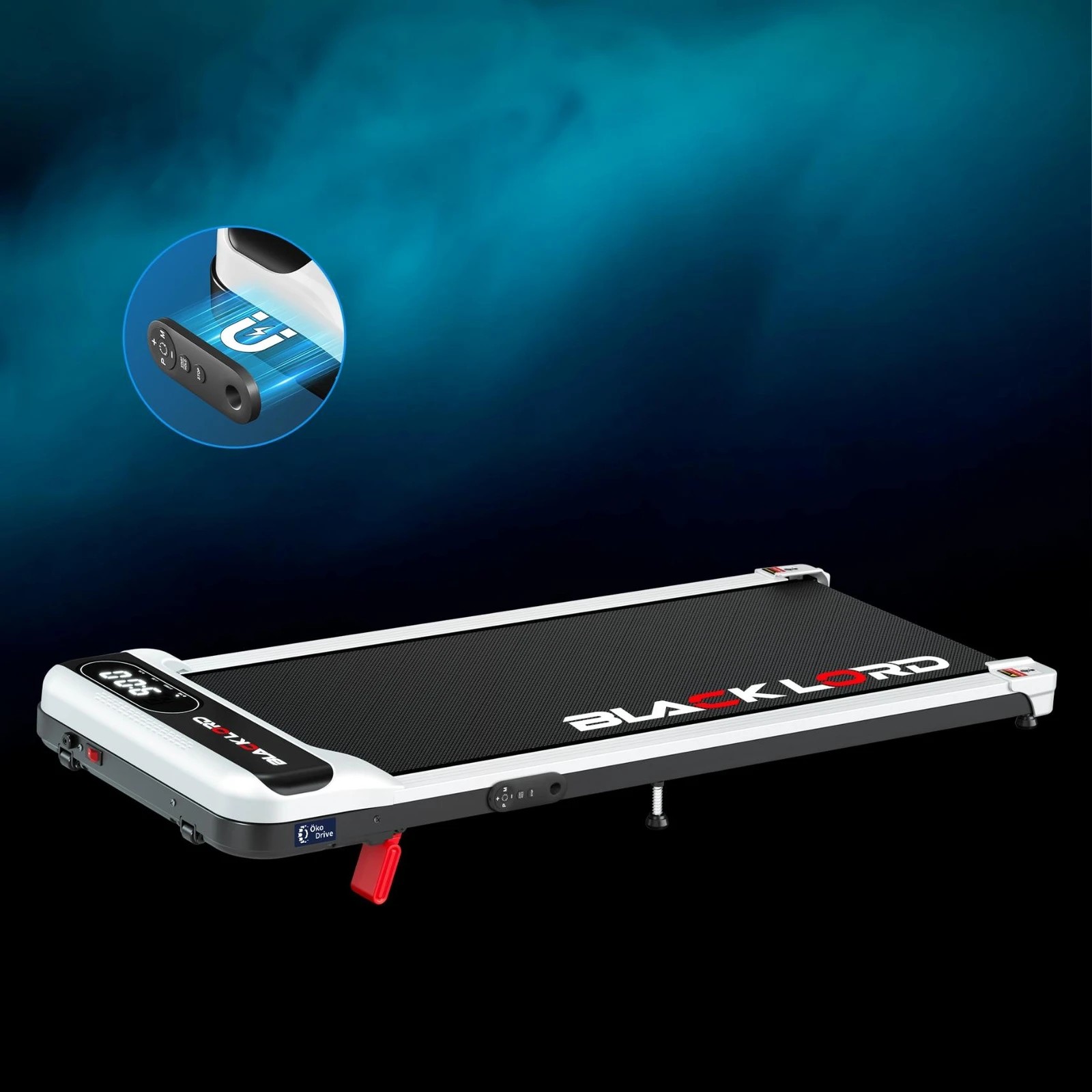 2 Black Lord Treadmill Electric Walking Pad Incline Home Gym Magnetic Remote - White, 2 of 8