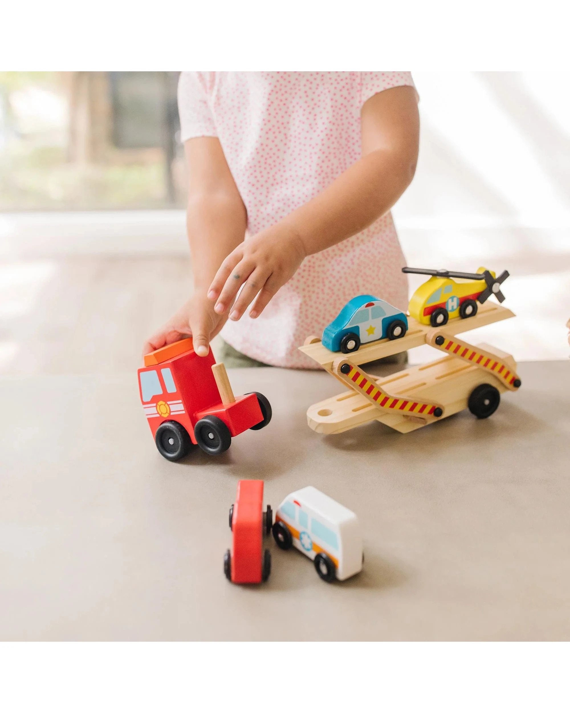 6 Melissa and Doug Emergency Vehicle Carrier Playset, 6 of 7