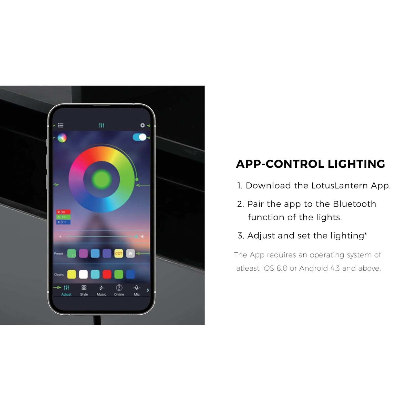 4 Oikiture Bedside Table Led Nightstand Shelf Storage Cabinet
 - Black, 4 of 10