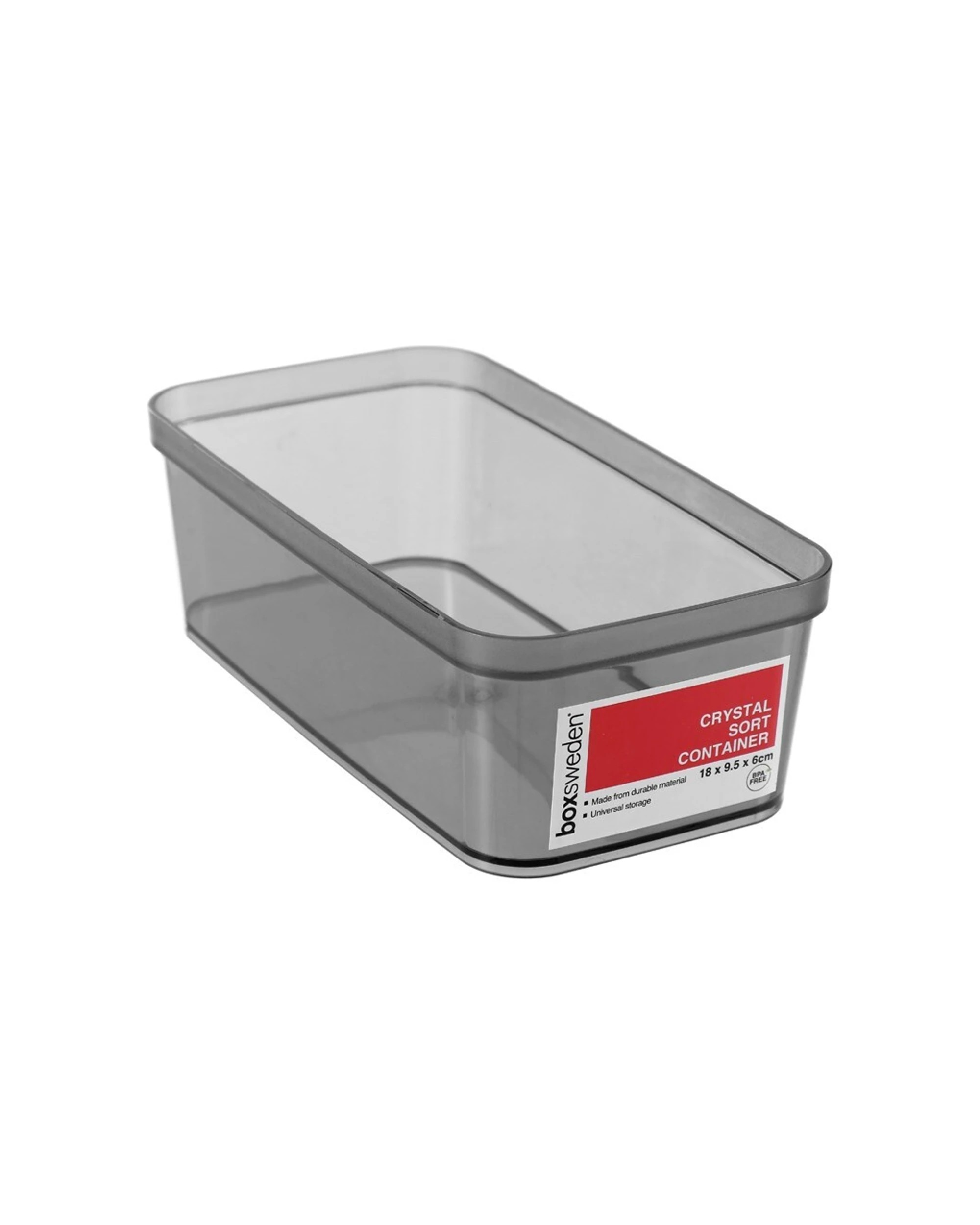 4 Boxsweden 4PK Crystal Sort Container 18x9.5x6cm - Multi, 4 of 5