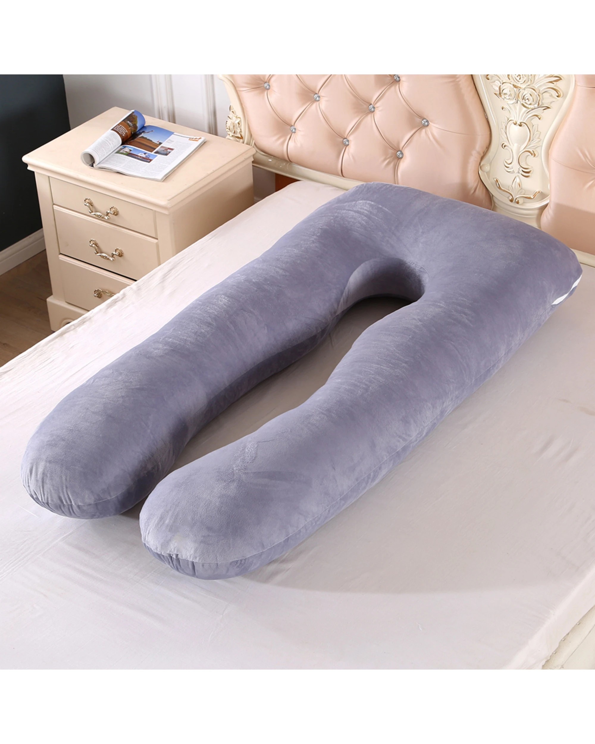 5 Advwin Pregnancy Pillow Full Body Support Maternity Pillow U Shaped - Grey, 5 of 6