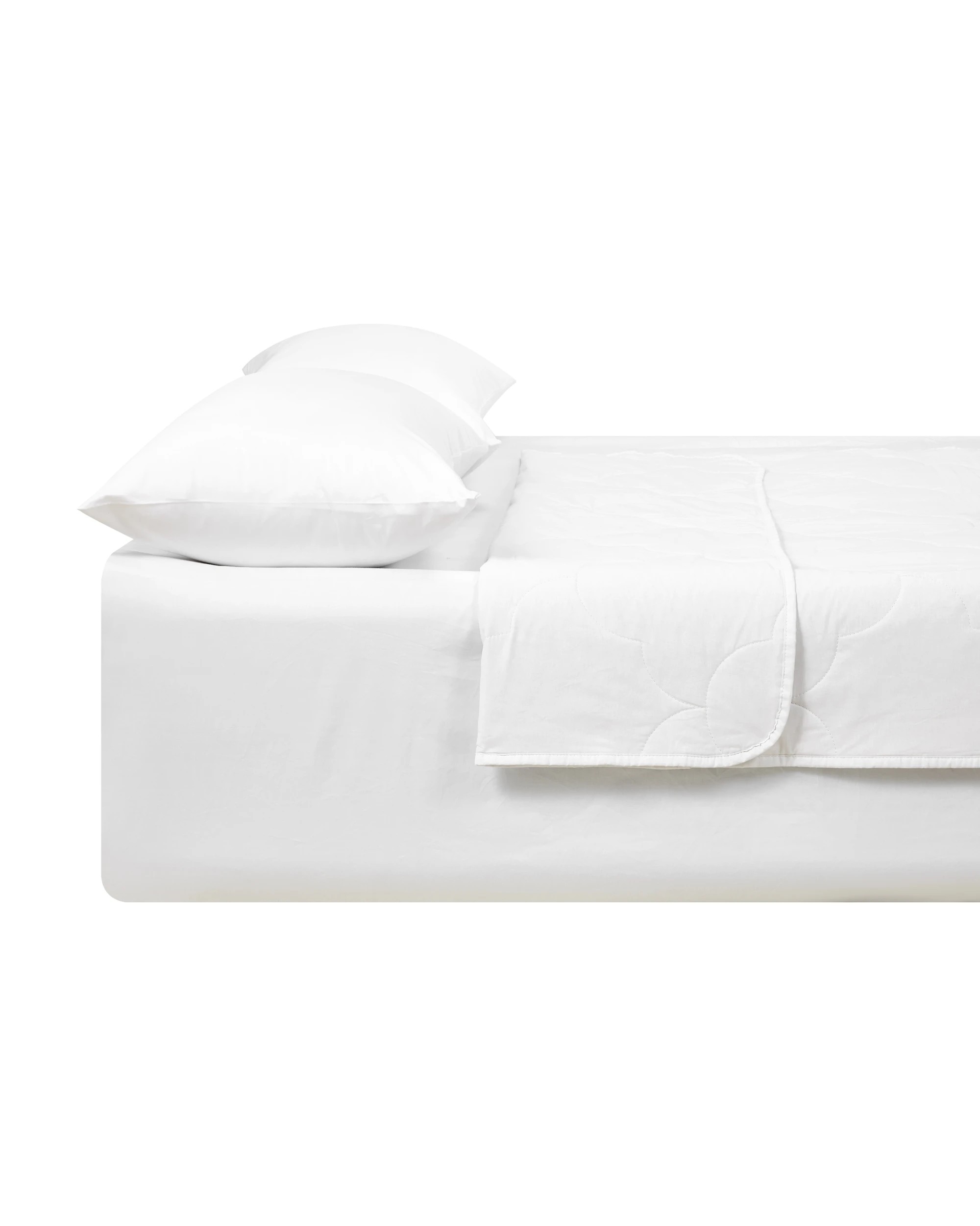 4 Low Warmth Summer Cotton Quilt - Single Bed, White, 4 of 4