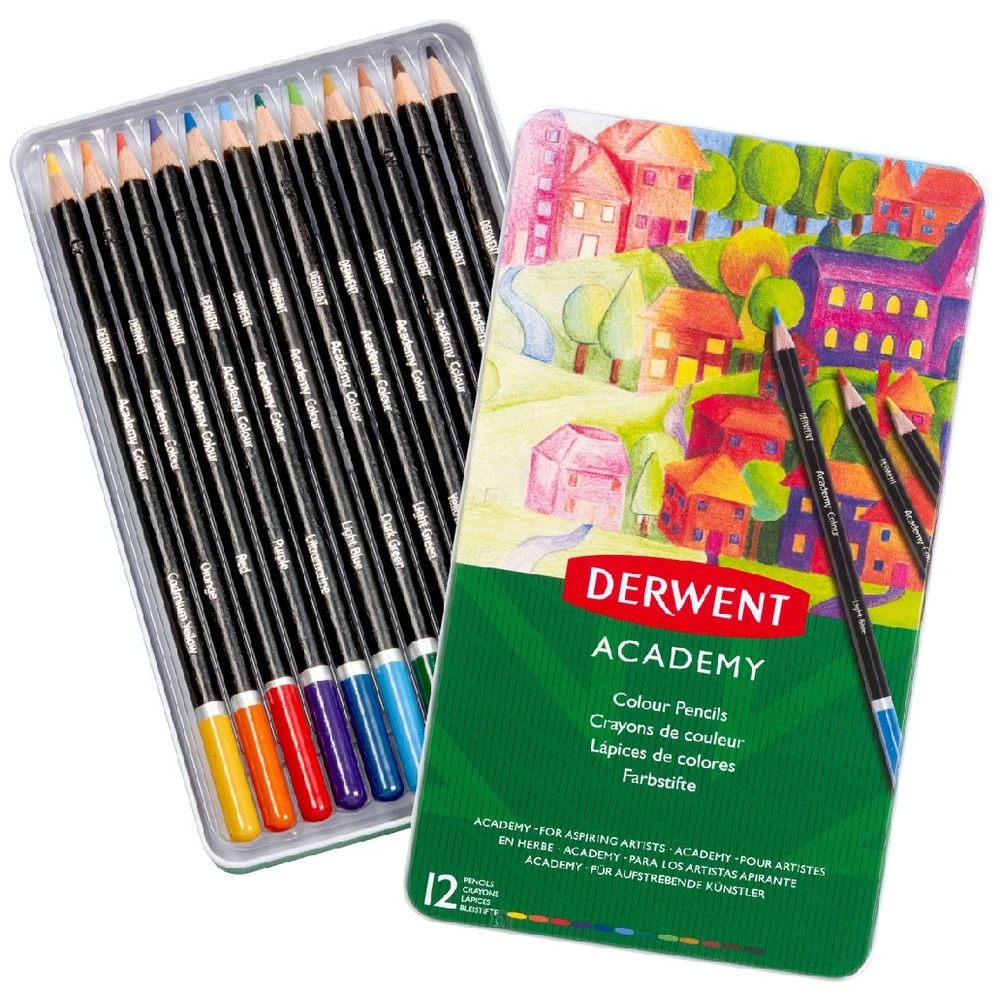 1 Derwent Academy Coloured Pencils 12 Pack, 1 of 3