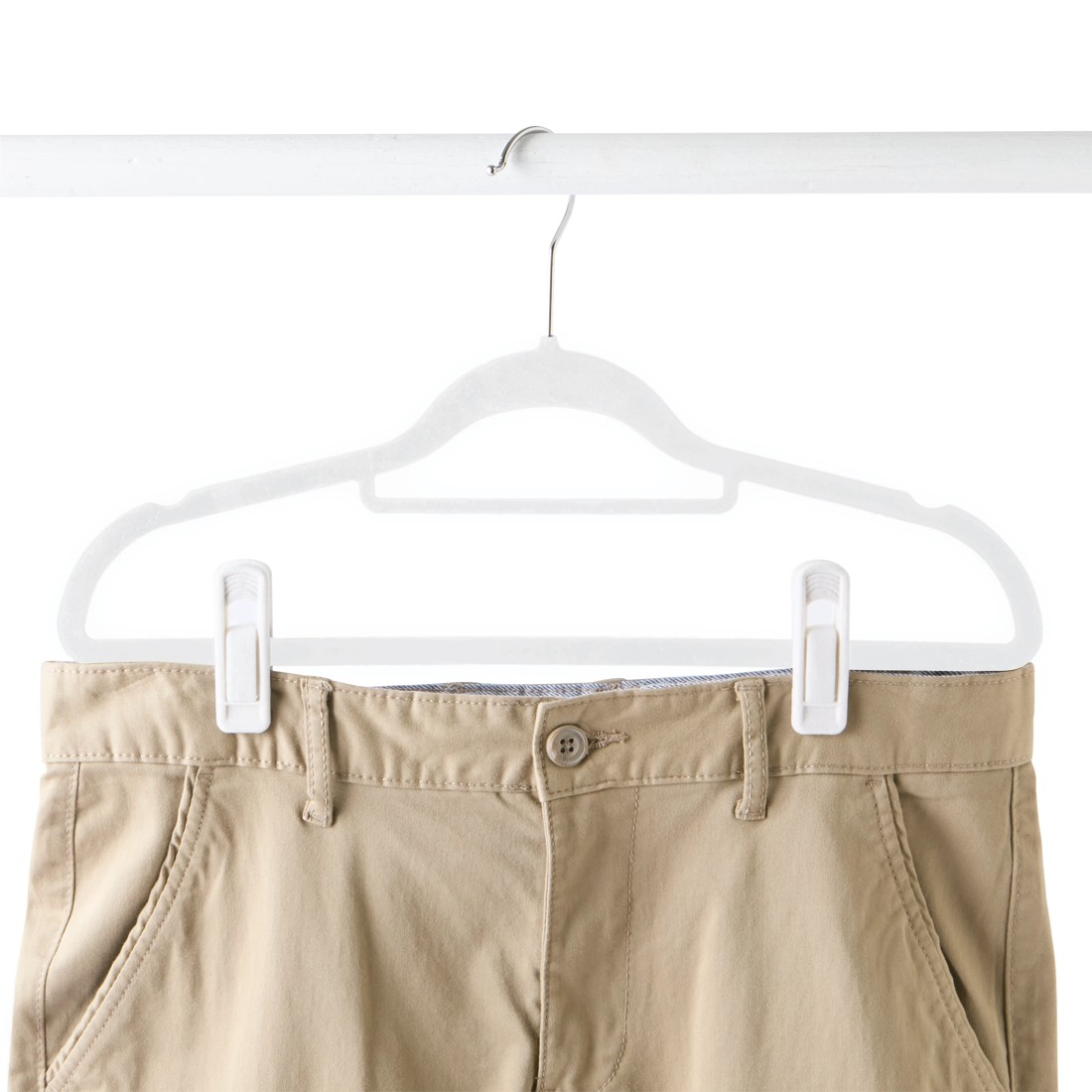 1 20 Piece Flocked Hanger Clips, 1 of 6