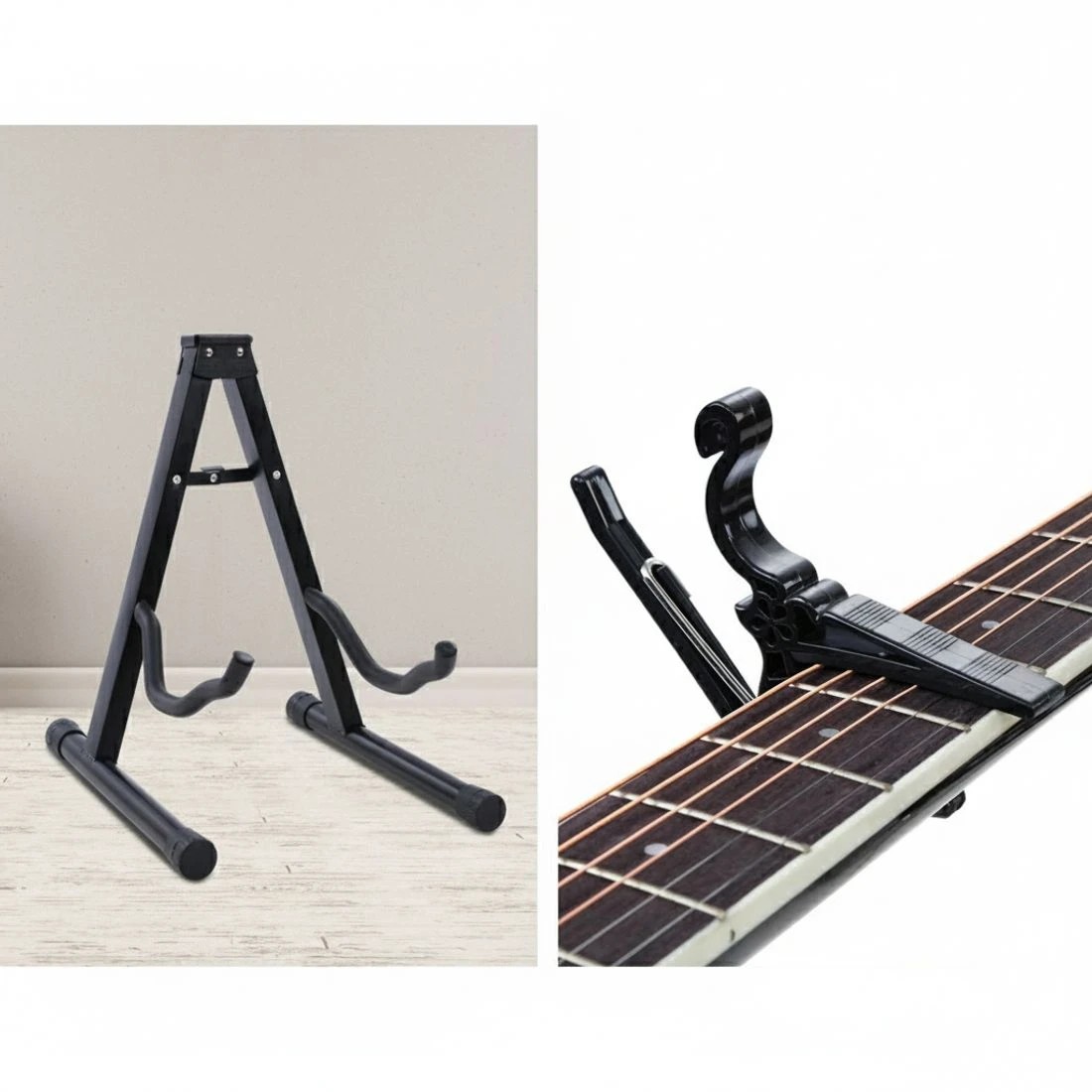 4 Alpha 41 Inch Acoustic Guitar Wooden Body Steel String Dreadnought Stand Wood - Multi, 4 of 7
