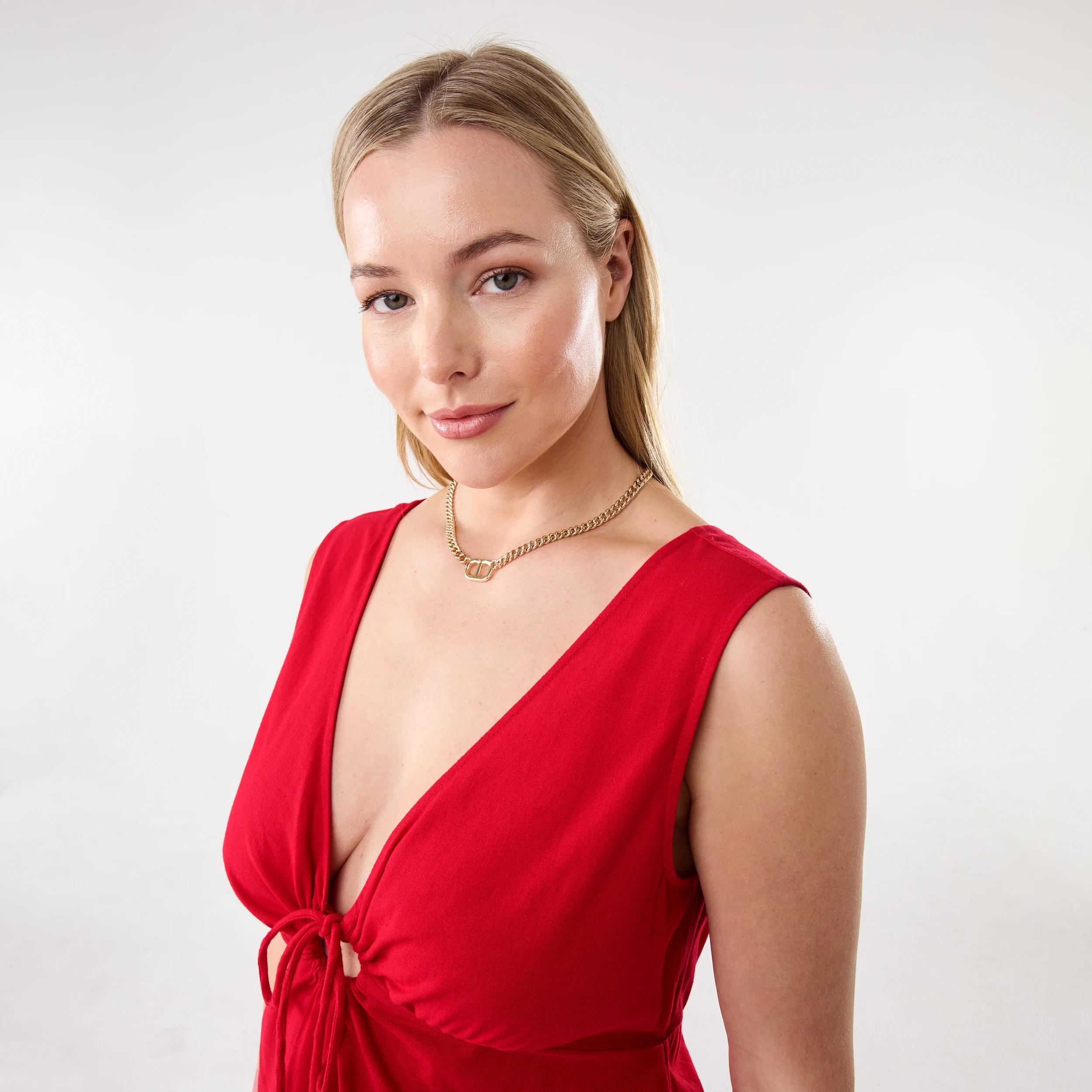 3 Interlink Necklace - Gold Tone GOLD, 3 of 7