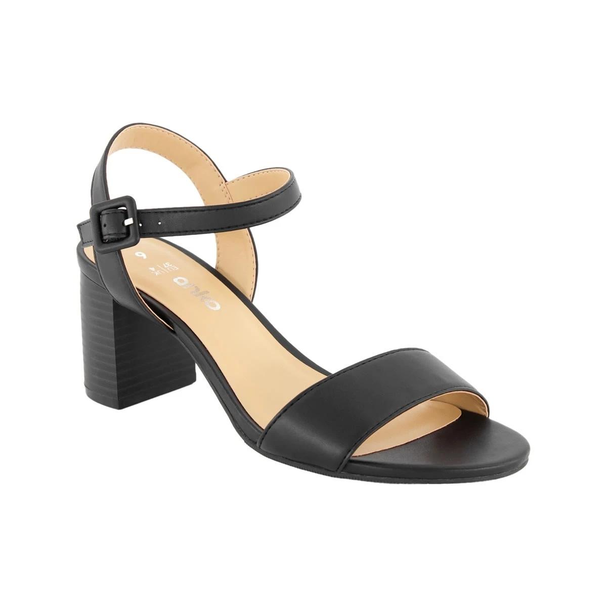 1 Basic Block Heel Dress Sandals BLACK, 1 of 5