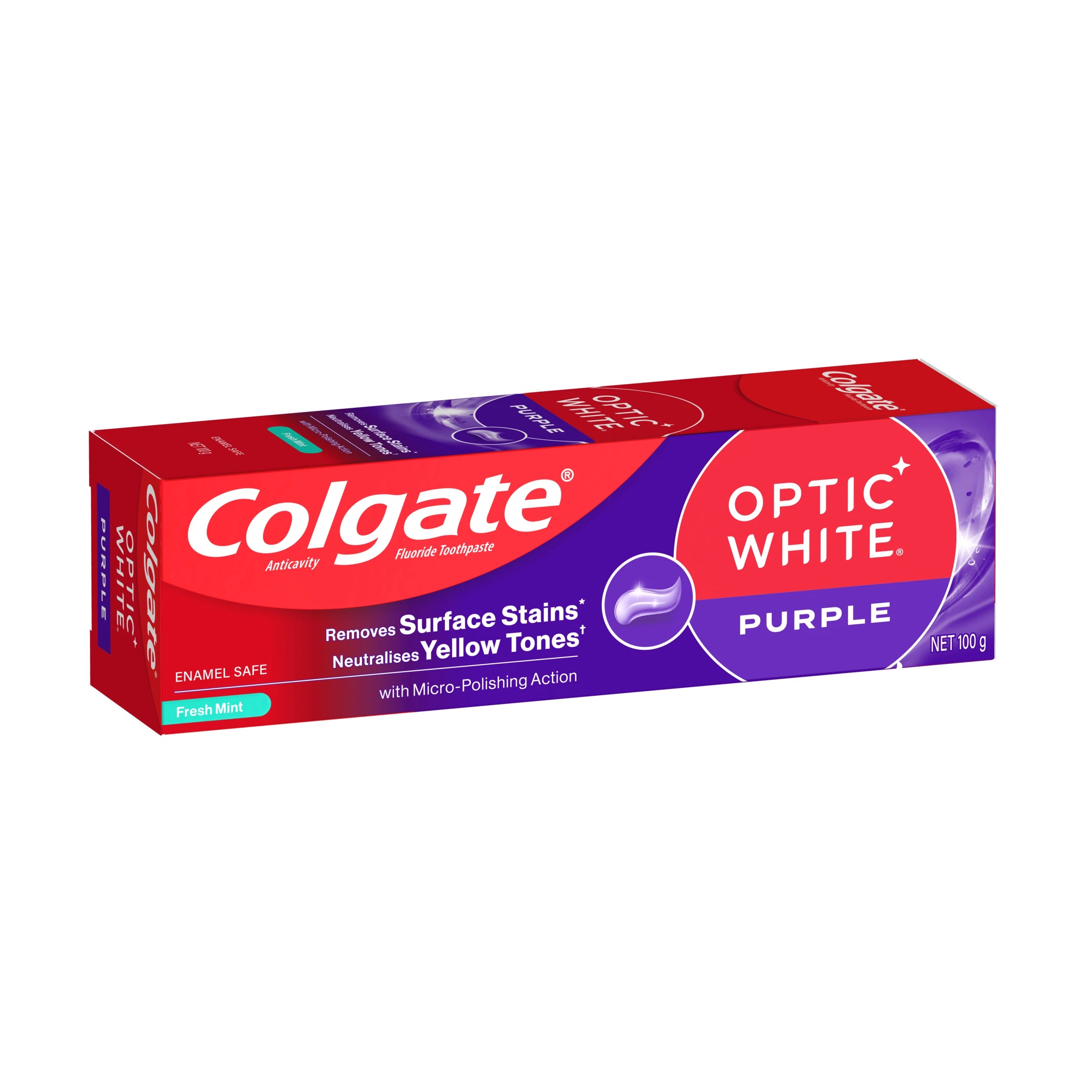 1 Colgate Optic White Purple Teeth Whitening Toothpaste 100g, 1 of 9