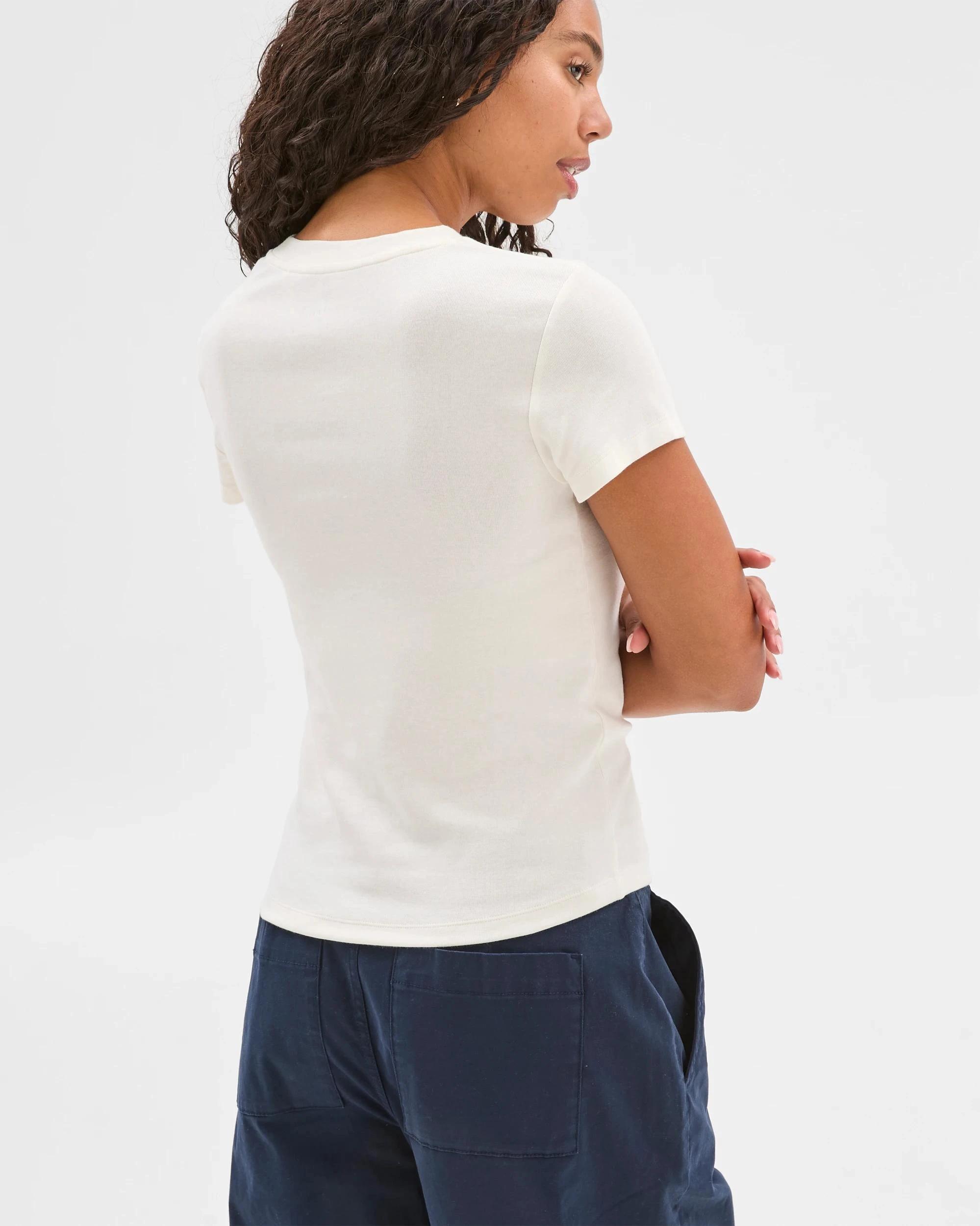 6 Target Australian Cotton Blend Stretch T-Shirt CLOUD DANCER, 6 of 6