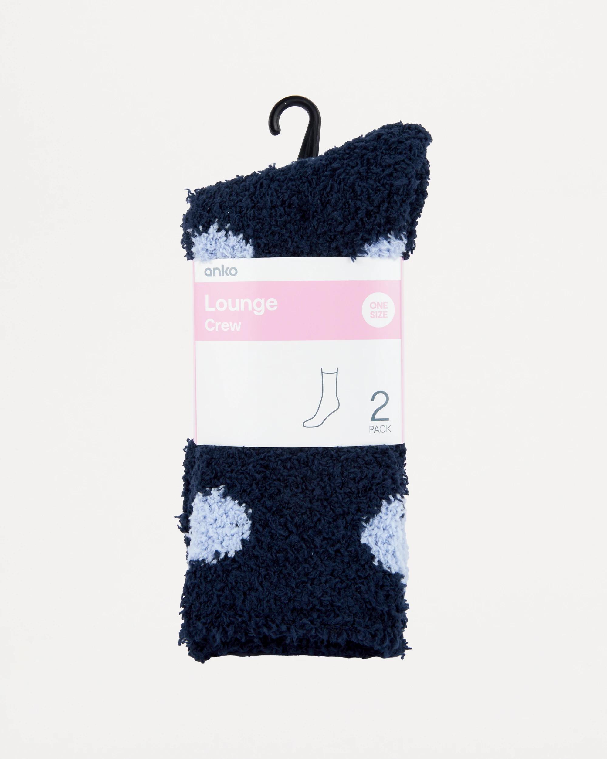 3 2 Pack Plush Home Socks Spots, 3 of 3