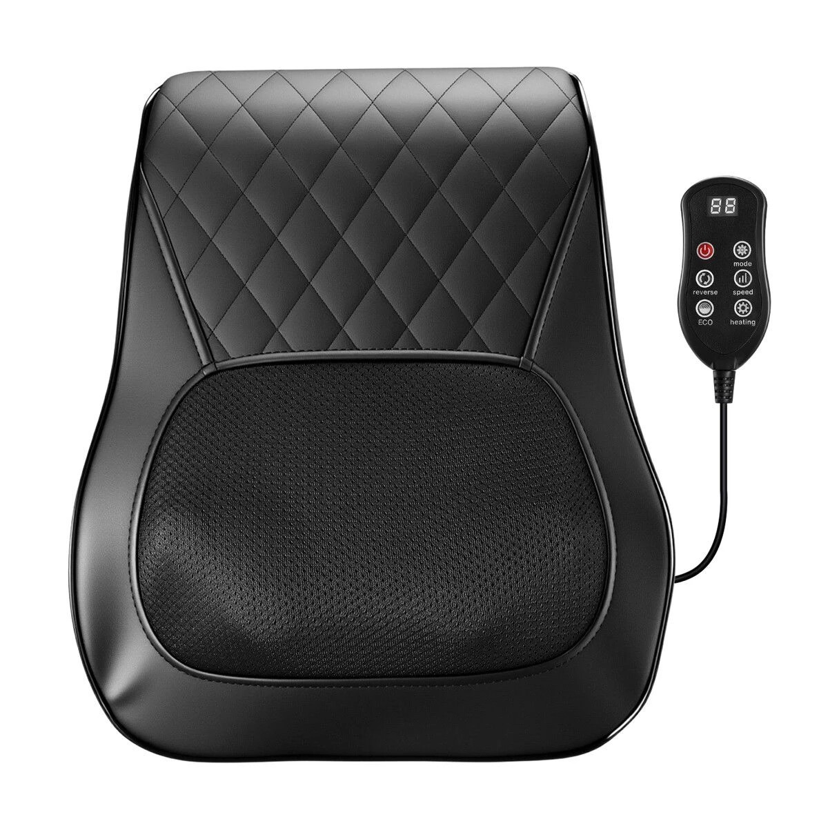 3 AUSWAY Heated Back Massager Shiatsu Neck Shoulder Lumbar Leg Body Deep Tissue Relaxing Massaging Cushion Portable, 3 of 3