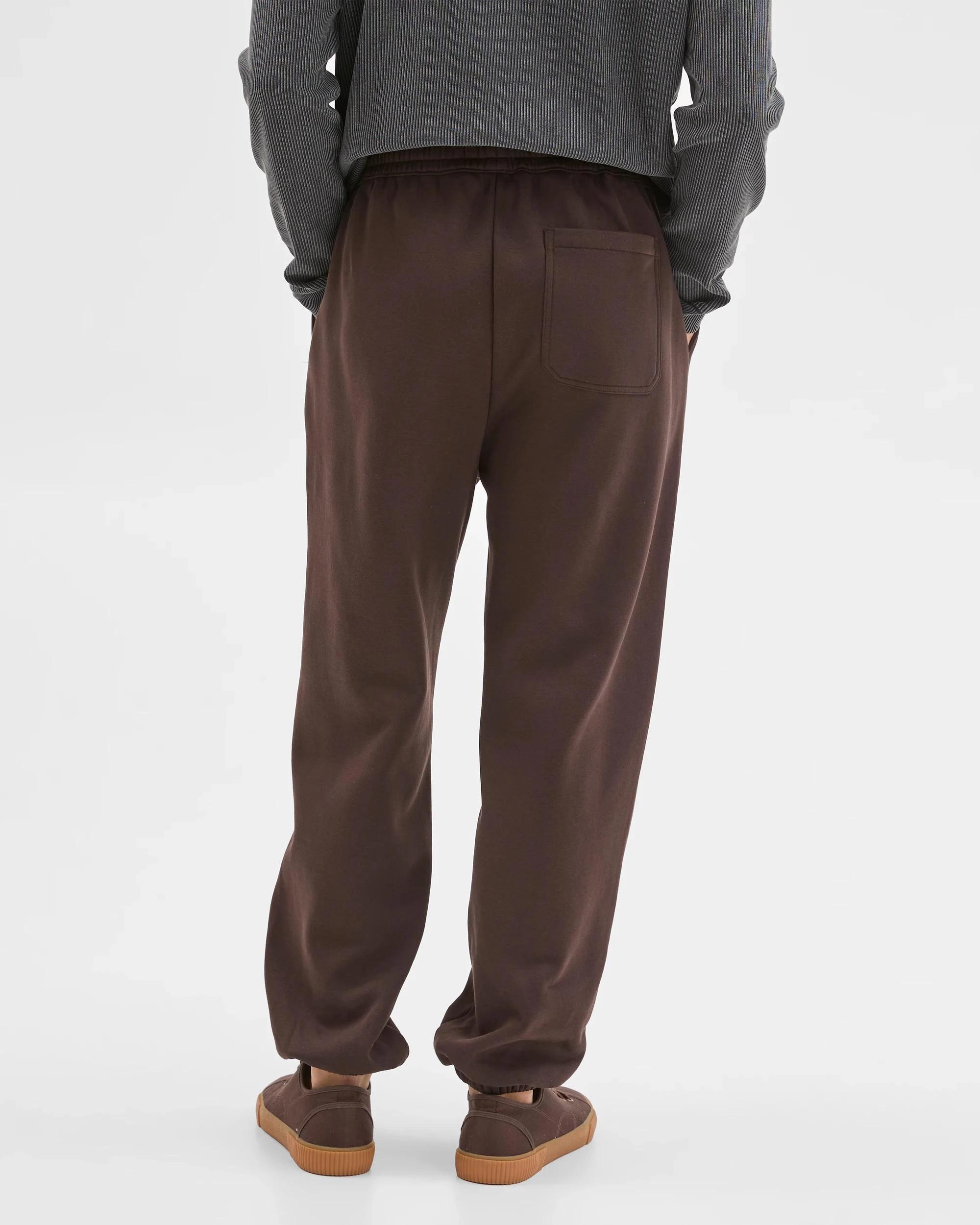 6 Commons Australian Cotton Blend Heavyweight Cuffed Trackpants DARK BROWN, 6 of 6