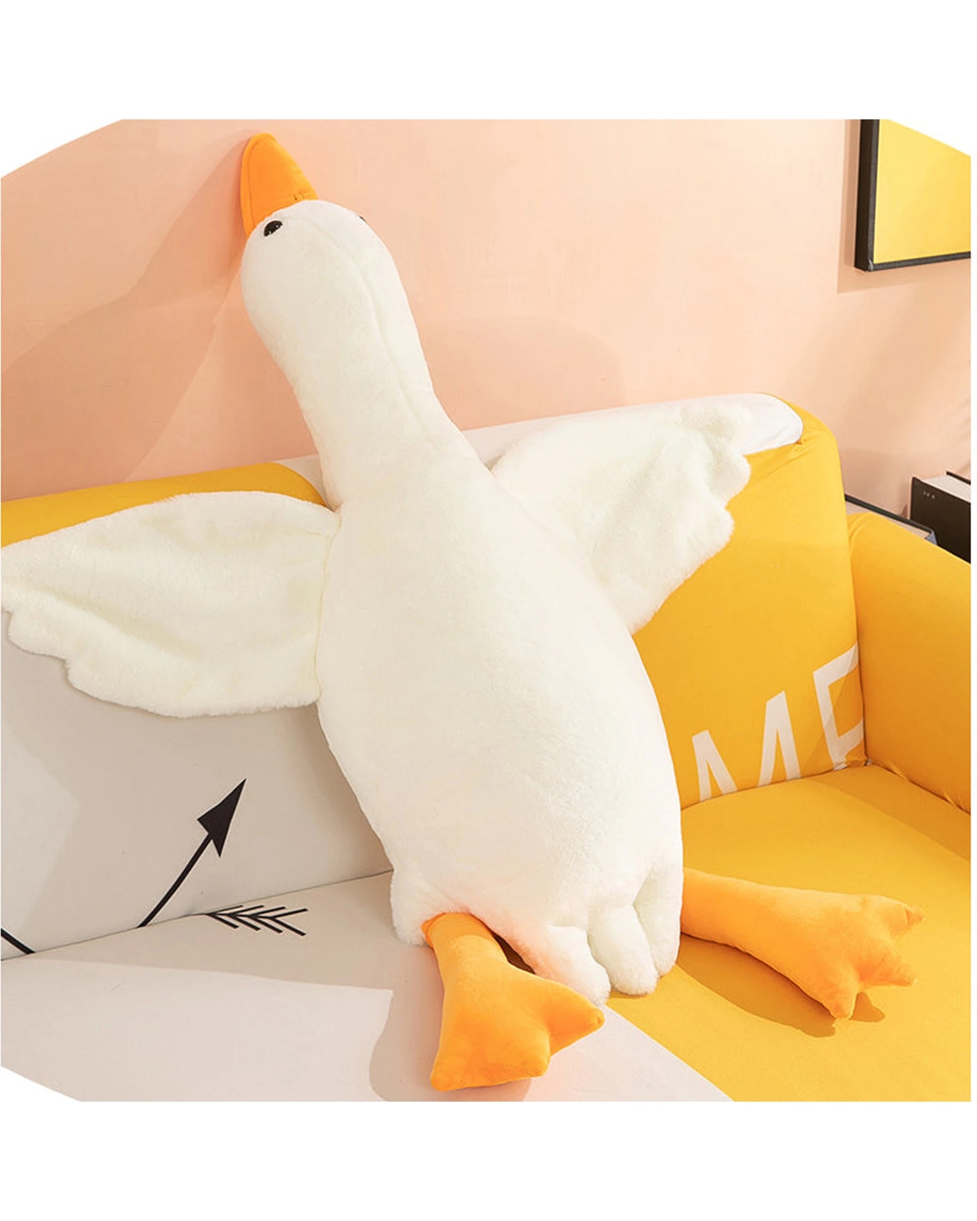 5 Cotton More Large Jumbo Goose Plush Toddler Kids Toy 130cm - White, 5 of 5