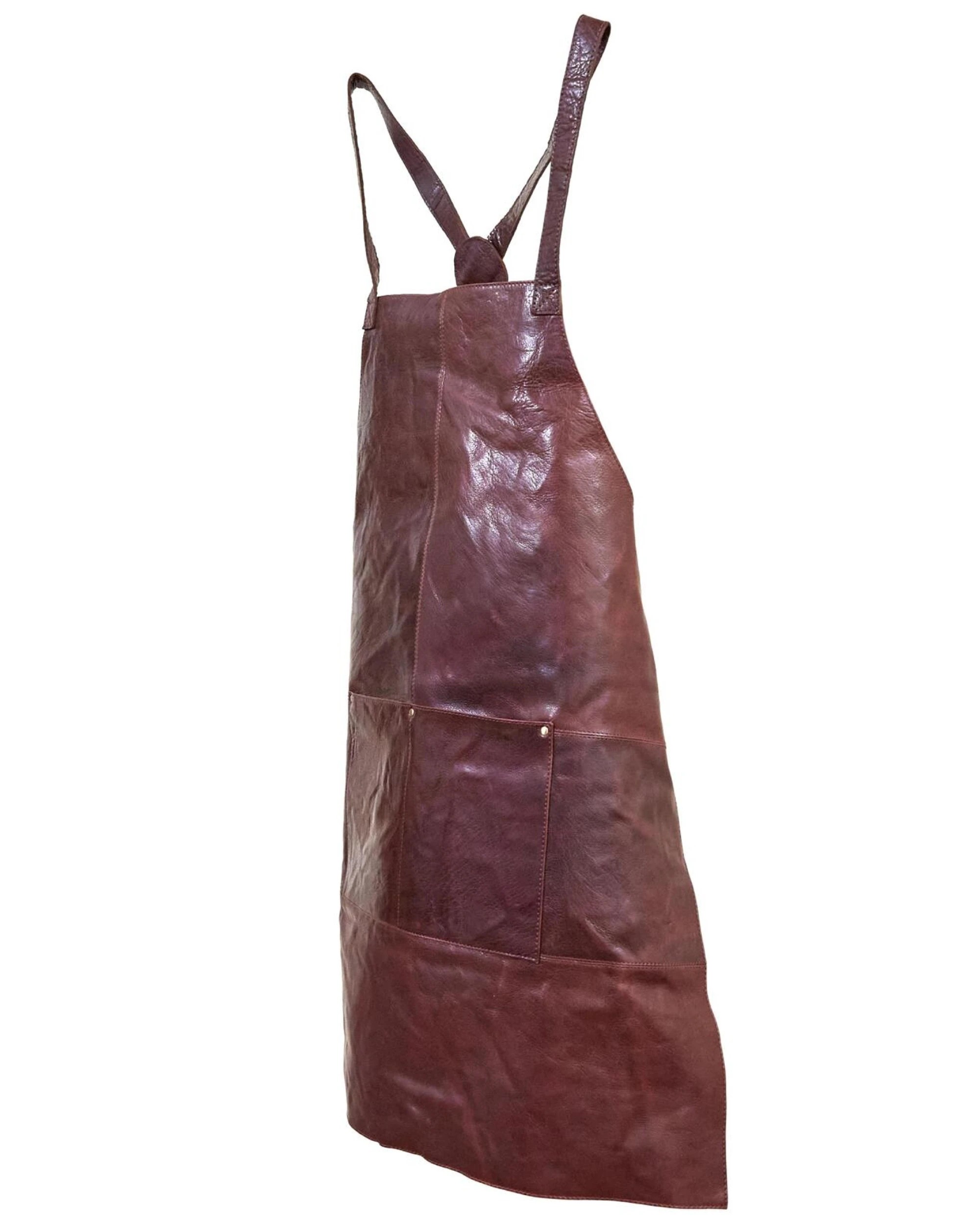 9 Pierre Cardin Professional Leather Apron Butcher Woodwork Hairdressing Barber Chef - Chestnut, 9 of 10
