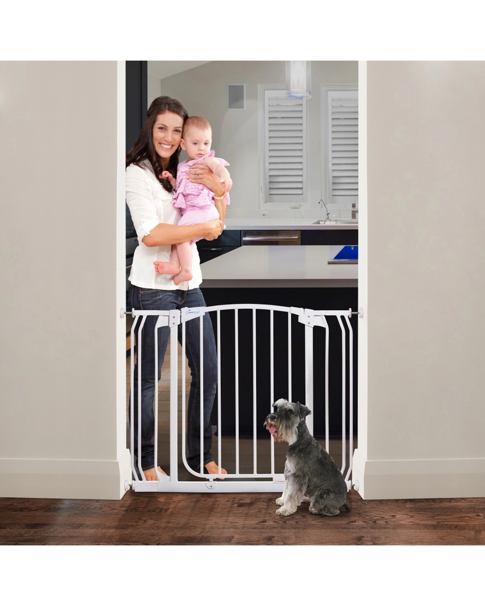 3 Dreambaby 3pc Chelsea Pressure Mounted Baby Safety Gate Extensions 9cm - White, 3 of 3