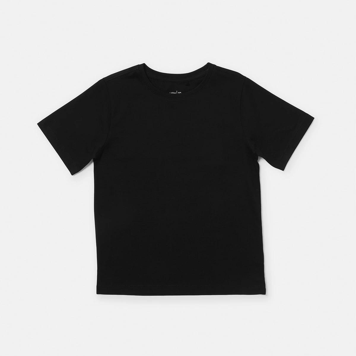 7 Short Sleeve Plain T-shirt BLACK, 7 of 8