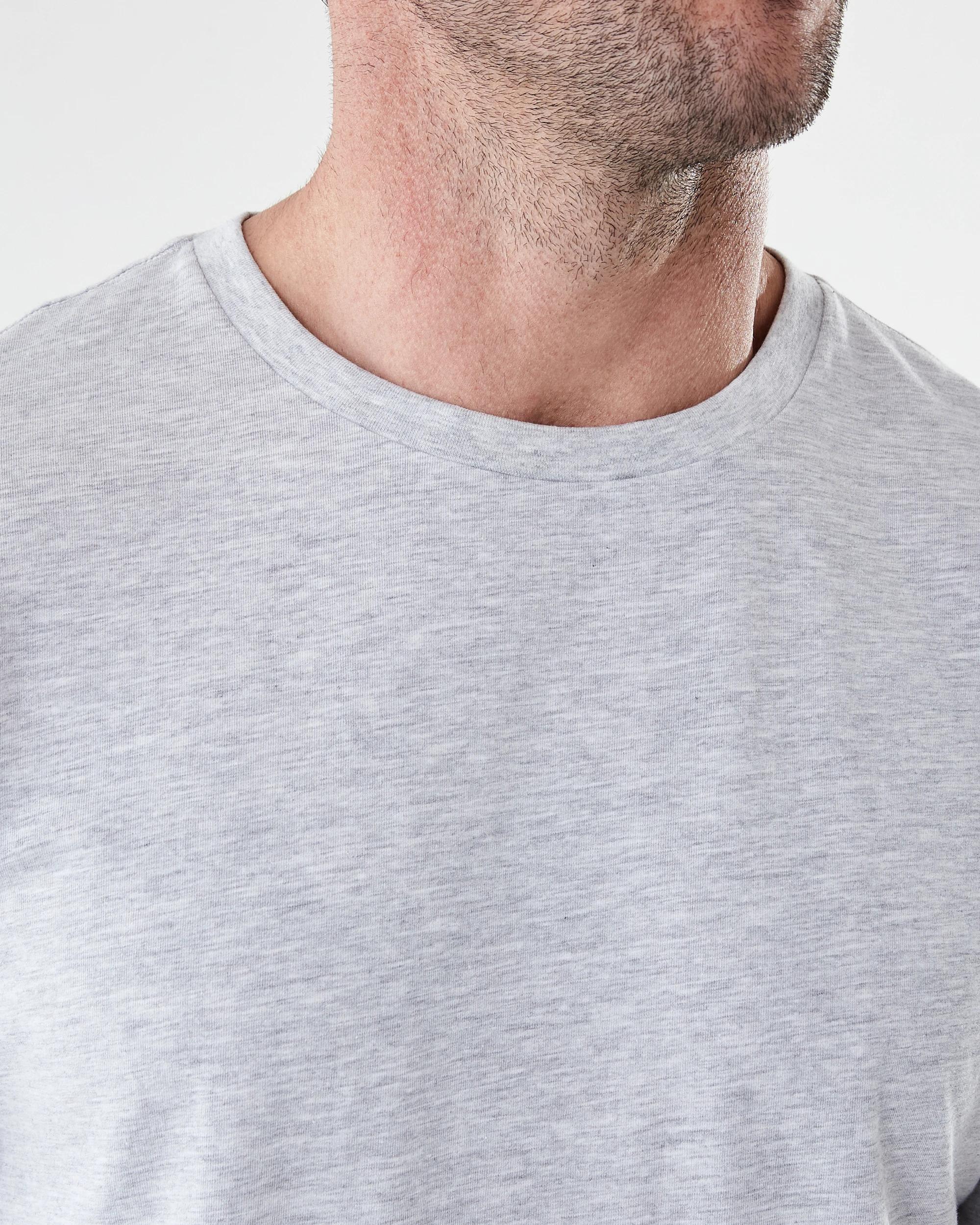 5 Cotton Elastane Sleep Top GREY MARLE, 5 of 6