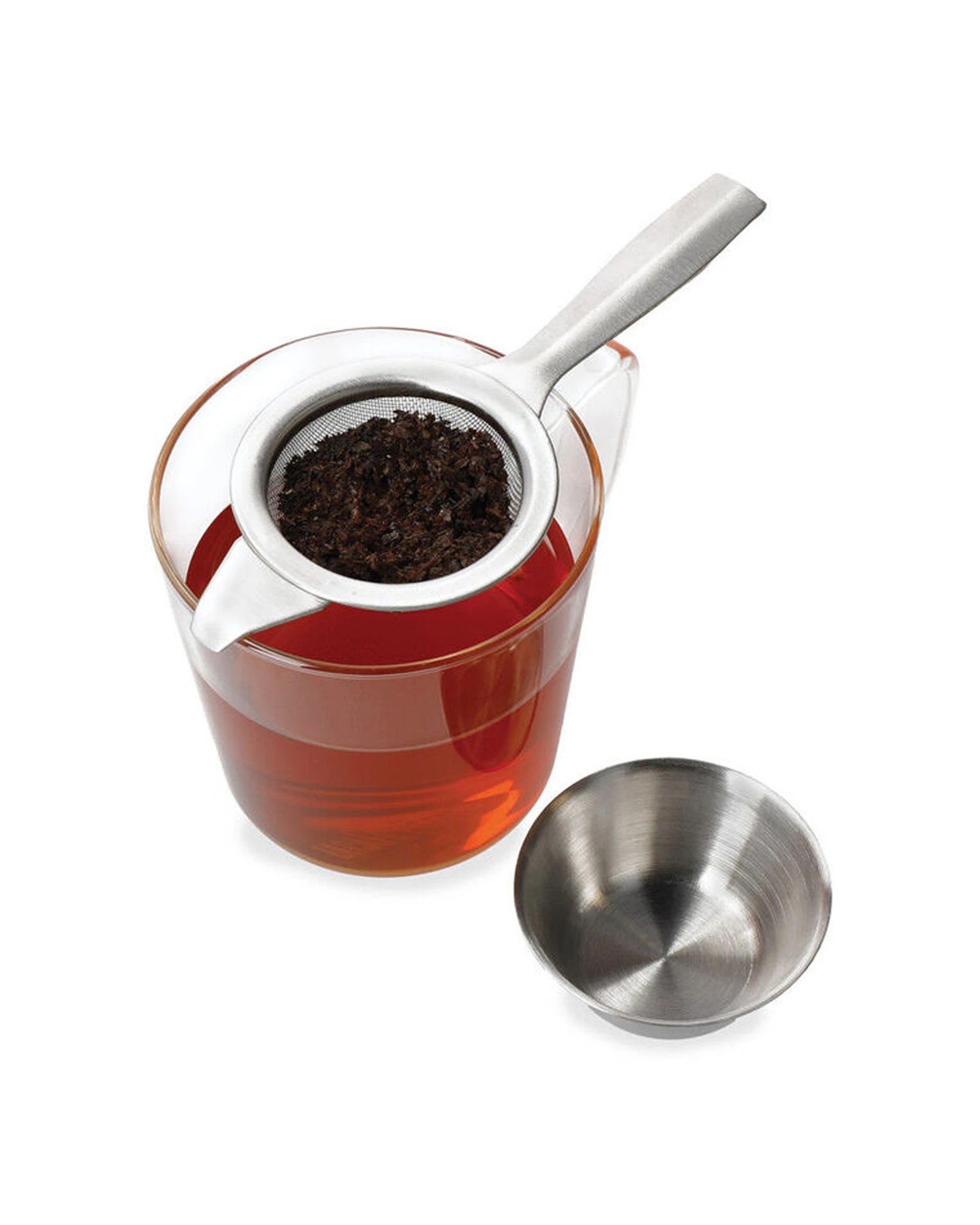 2 La Cafetiere 3x 14cm Stainless Steel Tea Strainer With Stand - Silver, 2 of 7