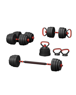 Everfit 40kg Adjustable Dumbbells Set Kettle Bell Weight Plates Barbells - B