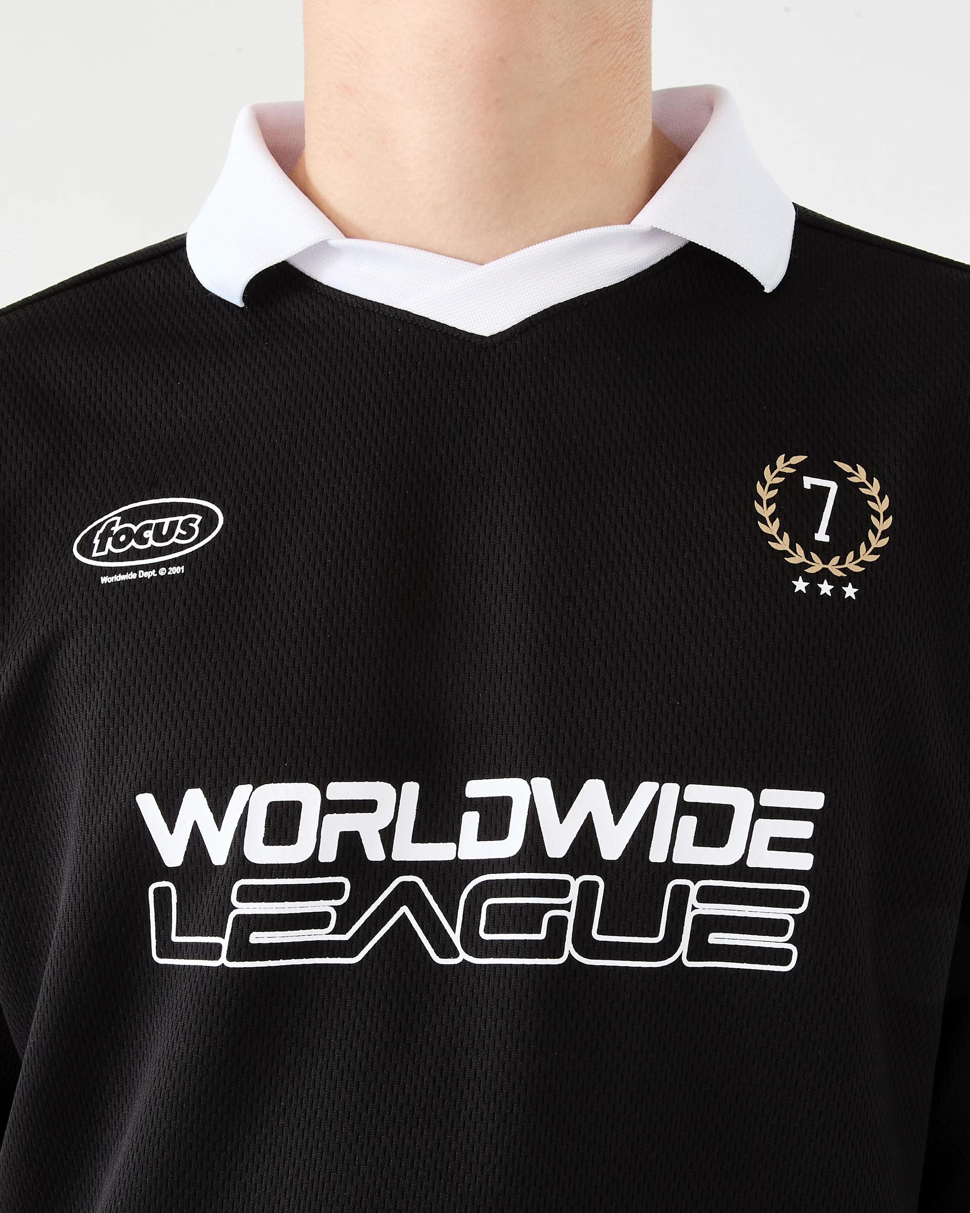 4 Short Sleeve Mesh Collar T-shirt Blk Varsit, 4 of 6