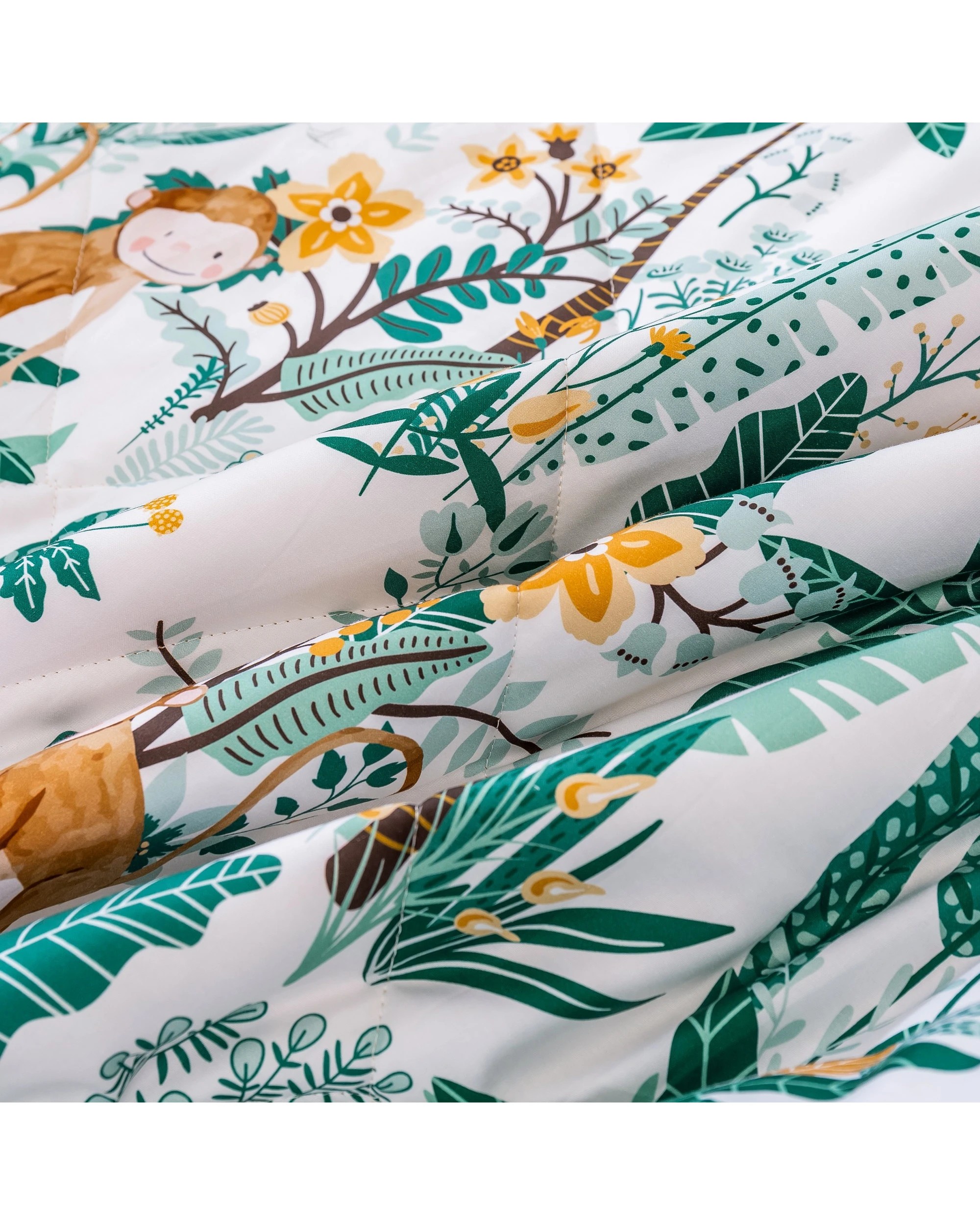 5 Jack & Ava Comforter Set Cheeky Monkey - Single Bed - Animal Print, 5 of 7