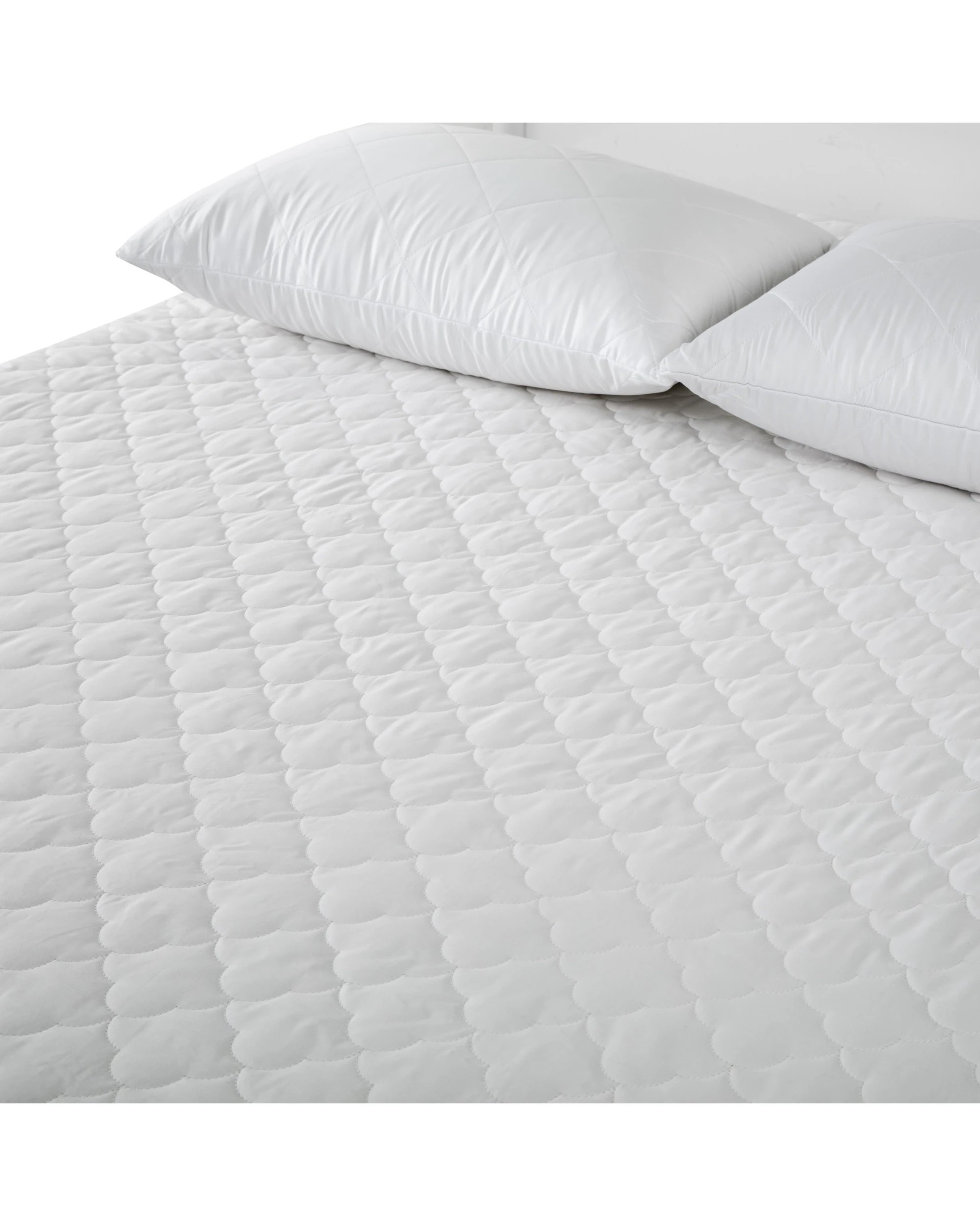 7 Natural Home Organic Cotton Cover Quilted Mattress Protector - Single Bed - White, 7 of 8