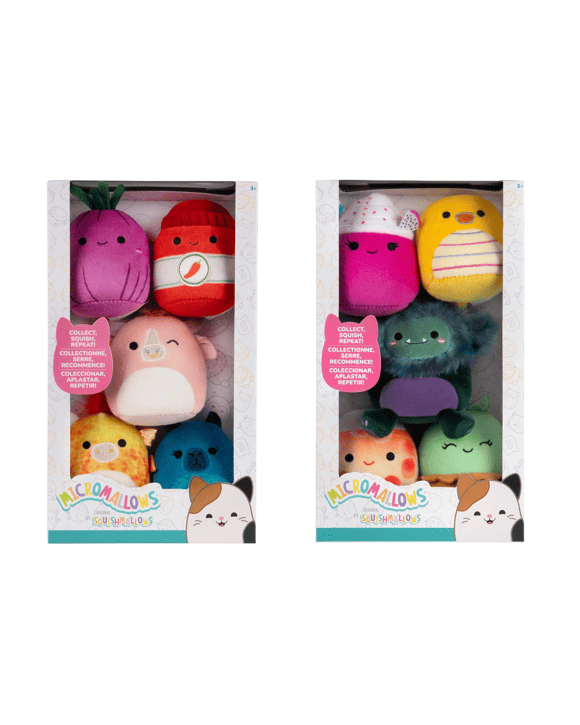 5 Pack Original Squishmallows Micromallows - Assorted