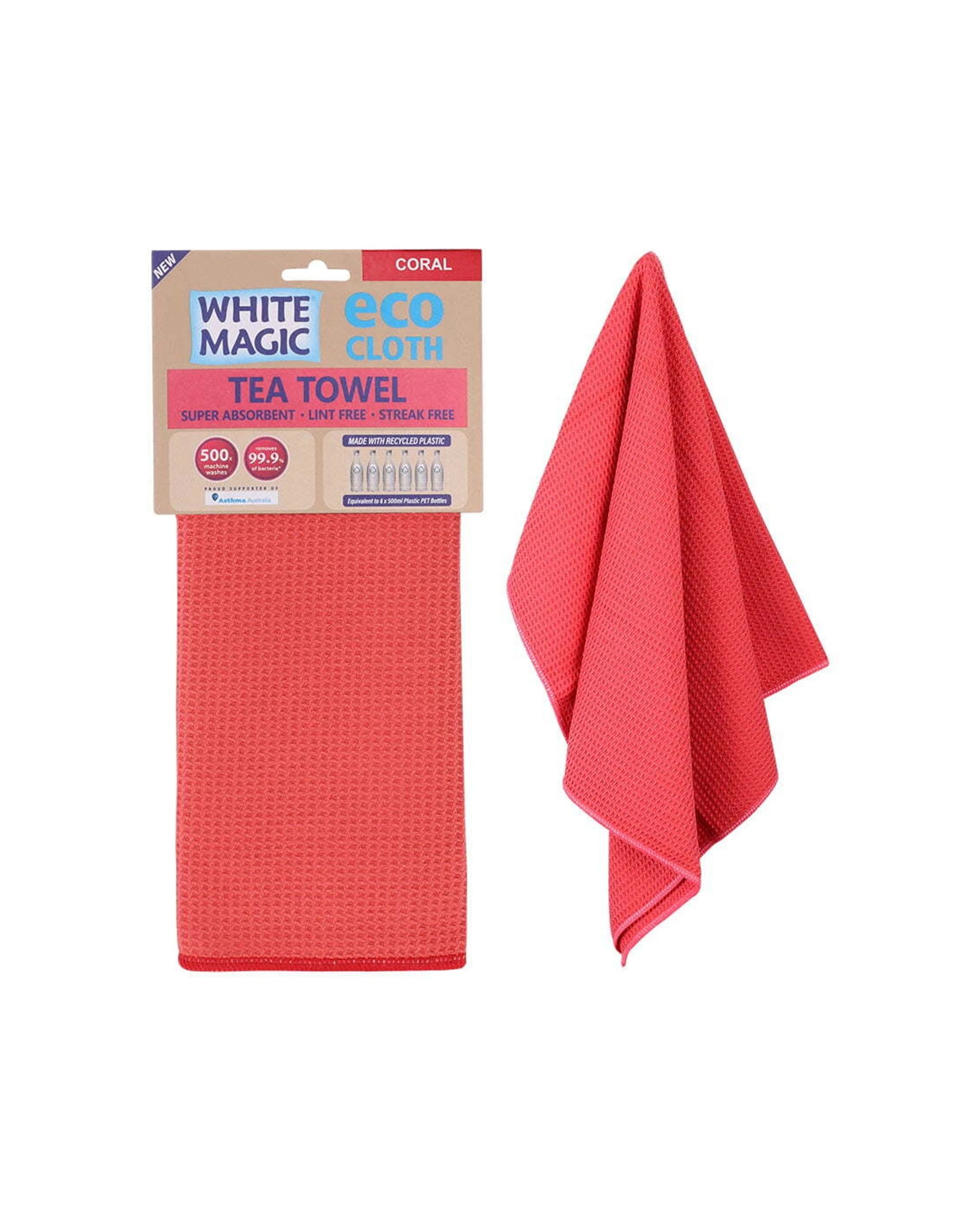 1 WHITE MAGIC 70x50cm Tea Towel Super Absorbent Kitchen Linen Durable Fabric - Orange, 1 of 1