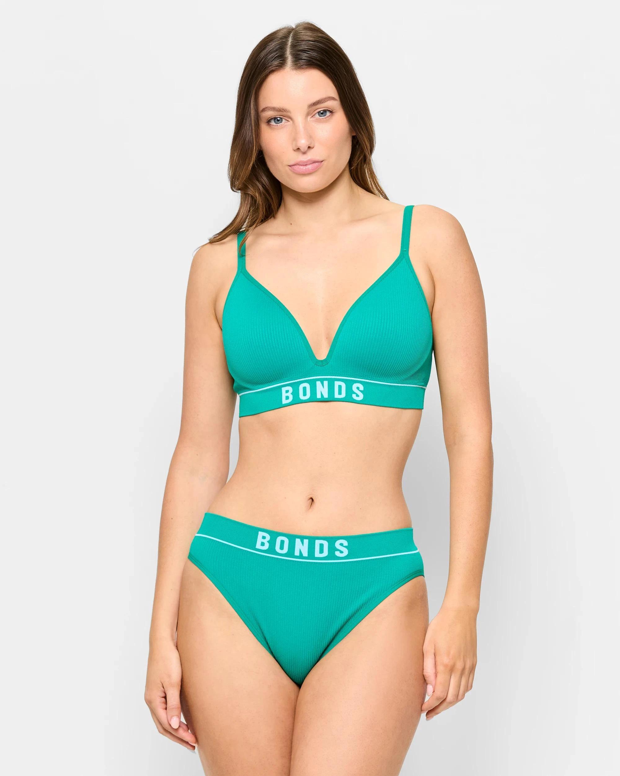 2 Womens Retro Hi Leg Bikini Briefs - Bonds LUSH FOREST, 2 of 4