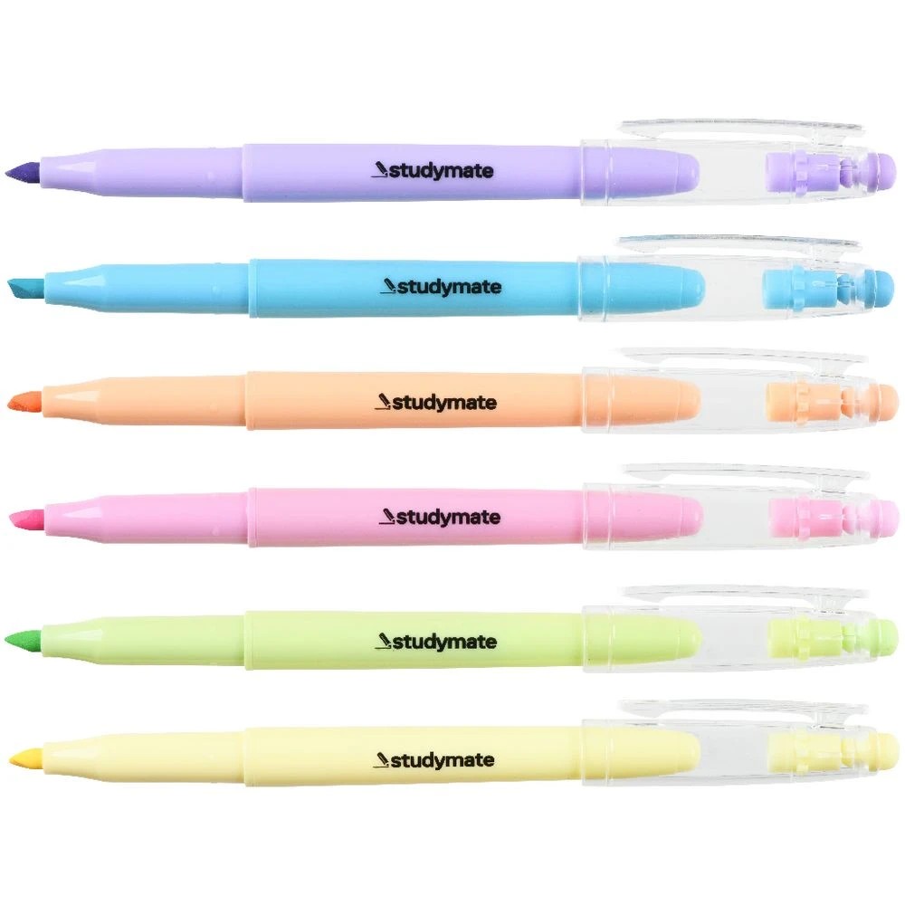 3 Studymate Erasable Chisel Highlighters Assorted 6 Pack, 3 of 3
