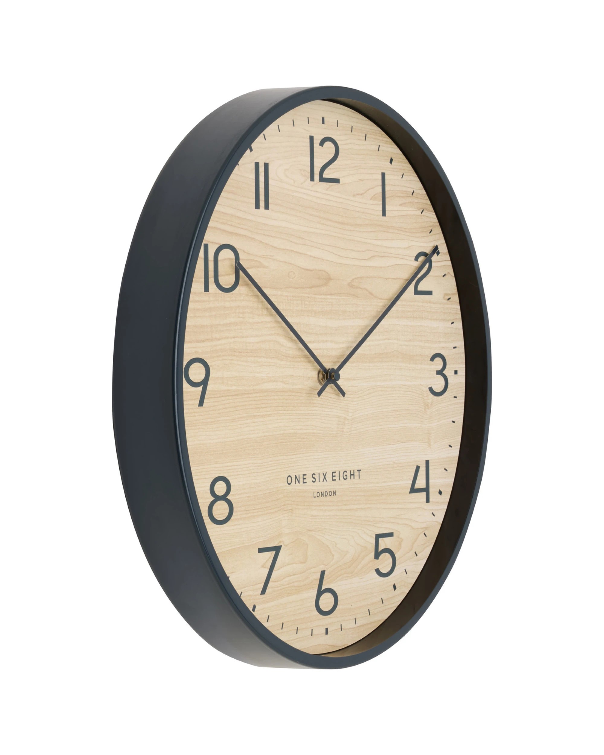 2 One Six Eight London Taylor Silent Wall Clock - 40cm - Charcoal Grey - Grey, 2 of 3