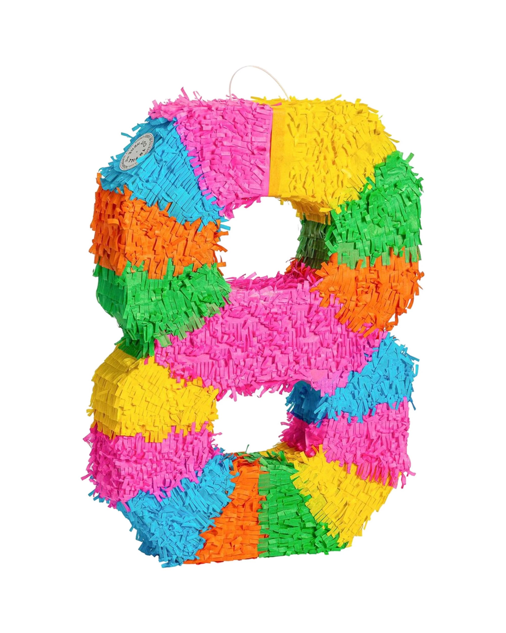 1 Partyrama Rainbow Number 8 Pinata - Rainbow, 1 of 1
