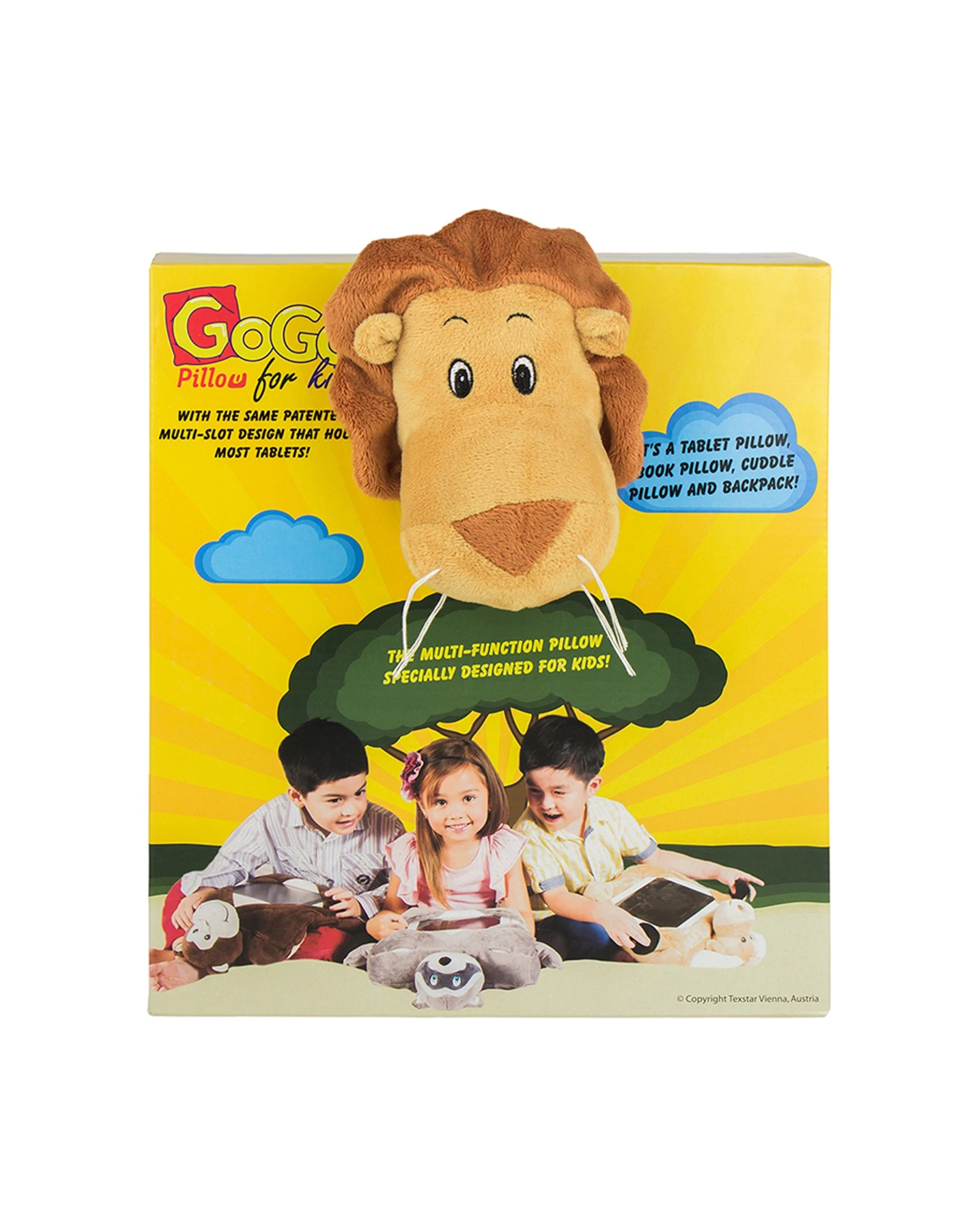 2 Bambury Go-Go Travel Pillow for Kids Lion Themed 40 x 29cm - Pattern, 2 of 6