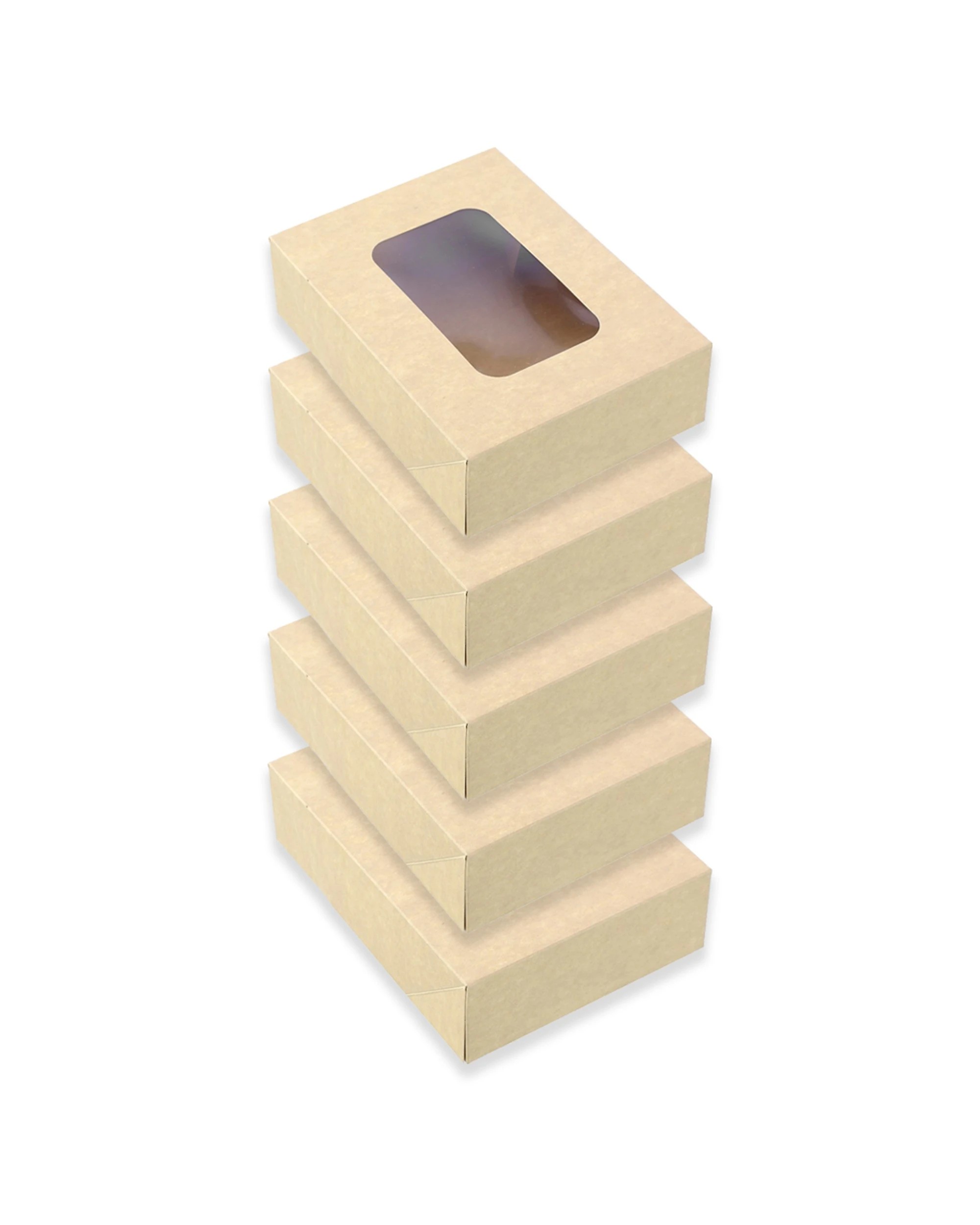 1 5pc Lemon And Lime 21.5cm Eco Kraft Disposable Catering 2l Lidded Grazing Box
 - Brown, 1 of 6