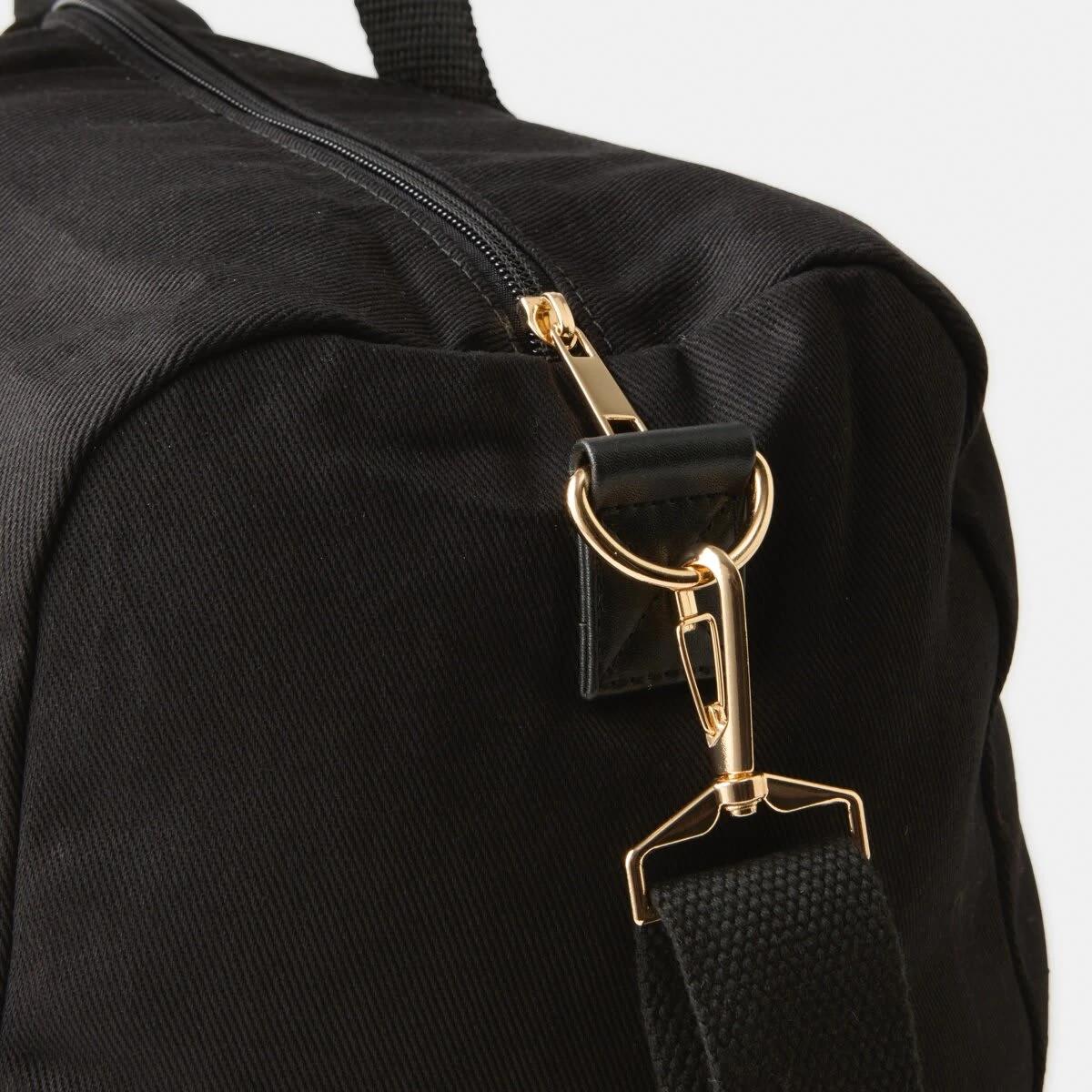 3 Canvas Weekender Bag Black, 3 of 5