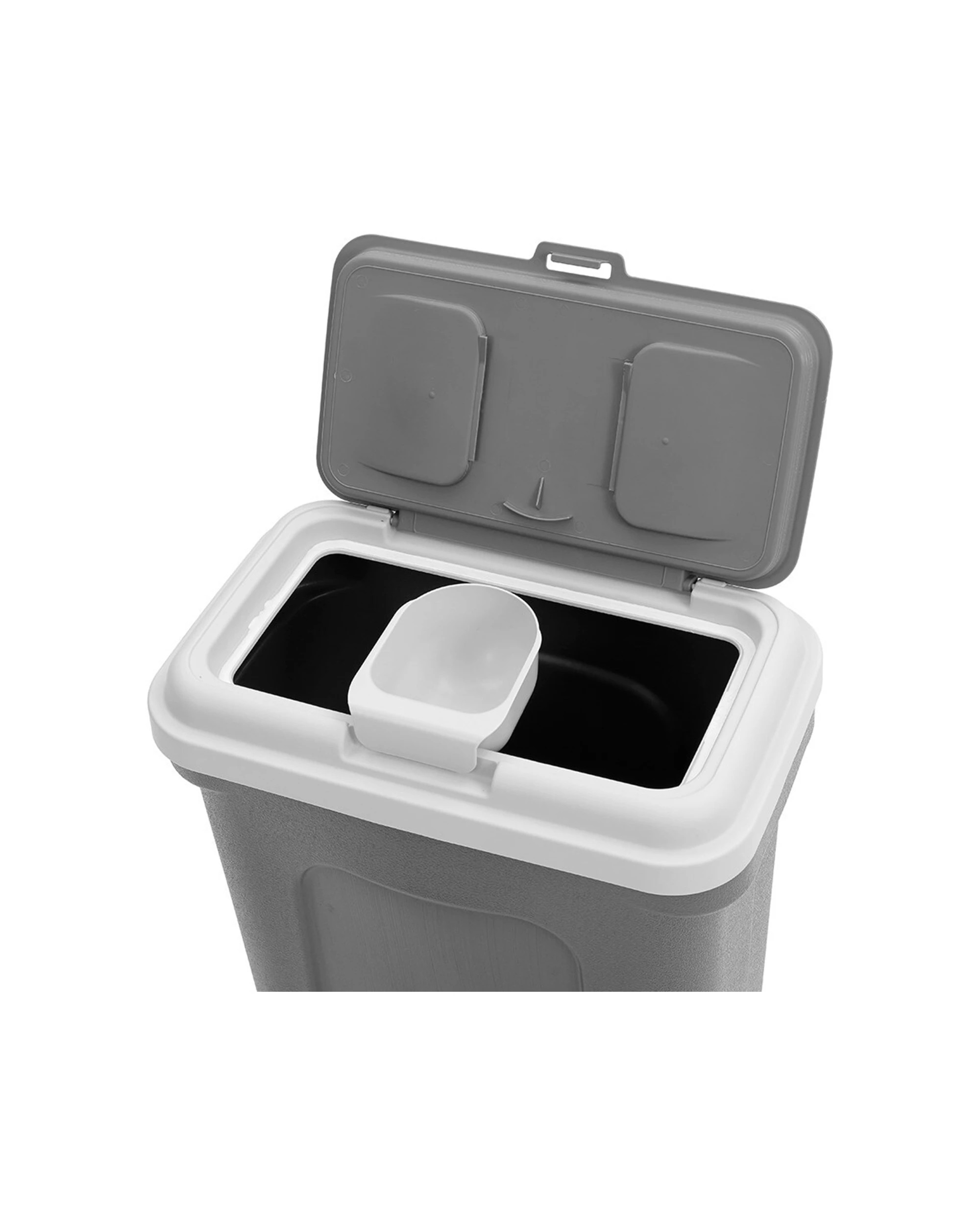 4 Paws & Claws 43x57cm 45l W/scoop Pet Dry Food Storer Bin Storage Container - Grey, 4 of 4