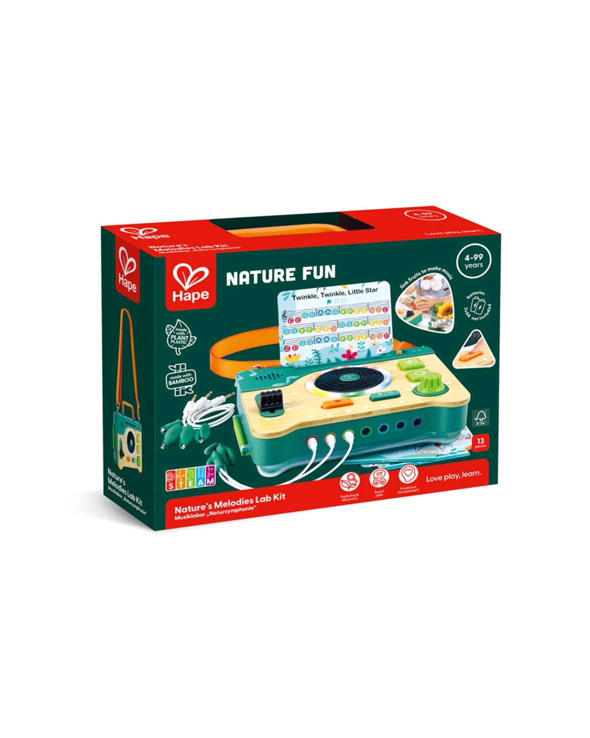 2 Hape Natures Melodies Lab Kit Wooden Musical Toy With DJ Controls For Kids - Multi, 2 of 3