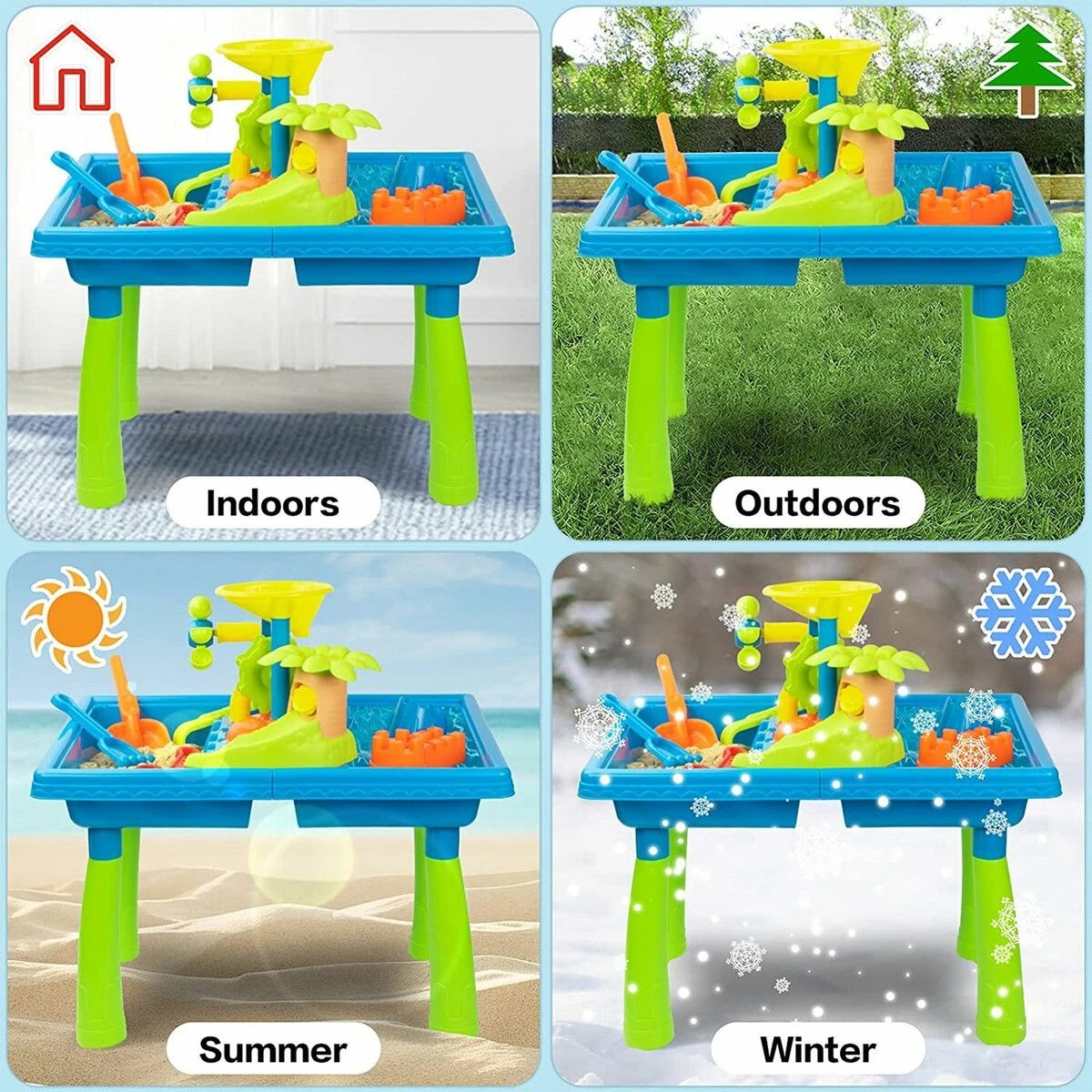 2 AUSWAY 2in1 Water Sand Table Kid Sandpit, 2 of 3