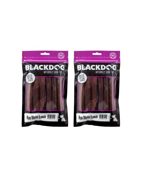 Blackdog Roo Sticks Dog Treat 12 Pack Natural Kangaroo Meat High Protein - Brown