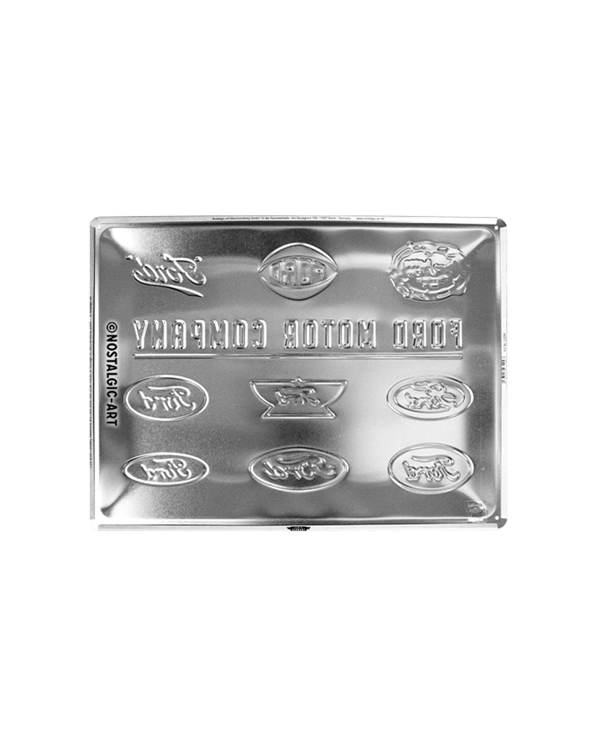 3 Nostalgic-Art Large 30x40cm Metal Wall Art Sign Plaque - Ford Logo Evolution - Multi, 3 of 4