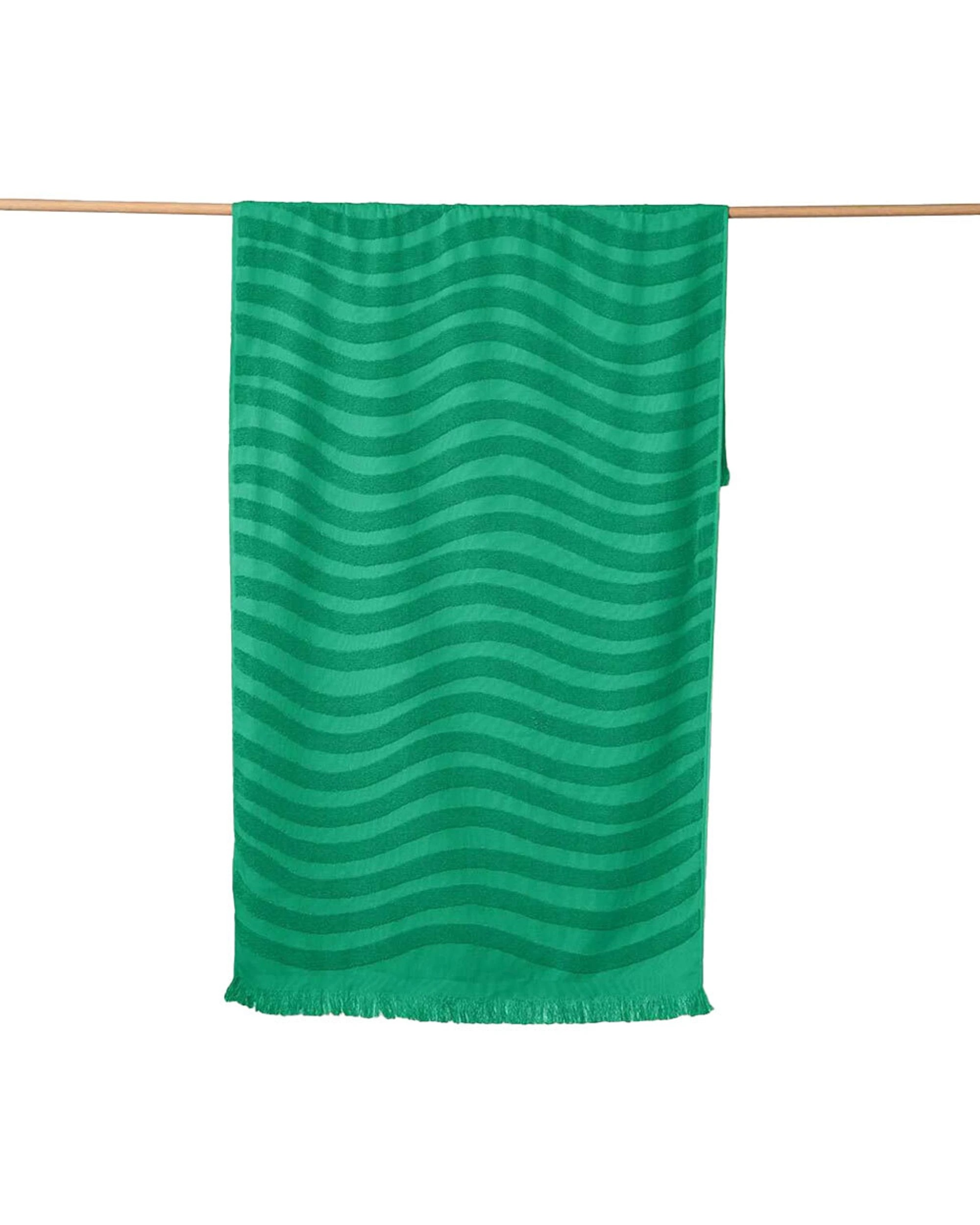 1 Canningvale Positana Terry Beach Quick-Drying Towel - Green, 1 of 1