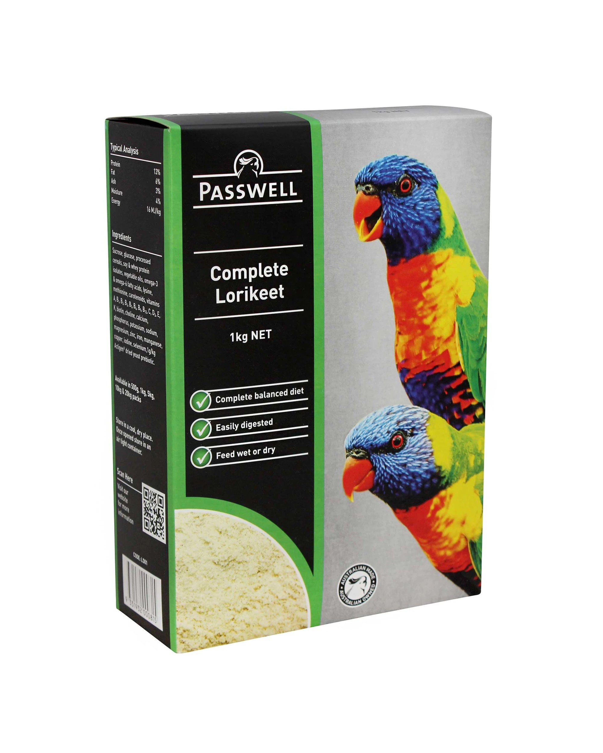 1 Passwell Complete Lorikeet 1kg, 1 of 1