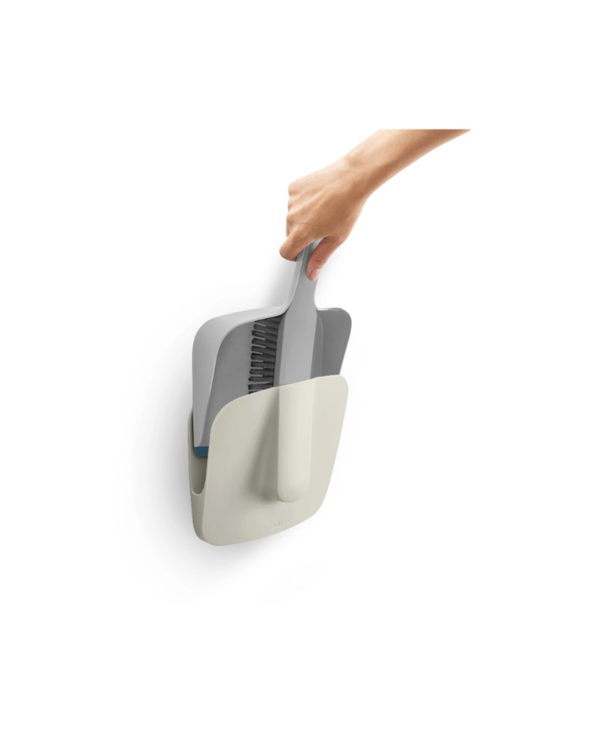 4 Joseph Joseph CleanTech Wall-Mounted Dustpan, Brush and Broom Set - Grey, 4 of 4