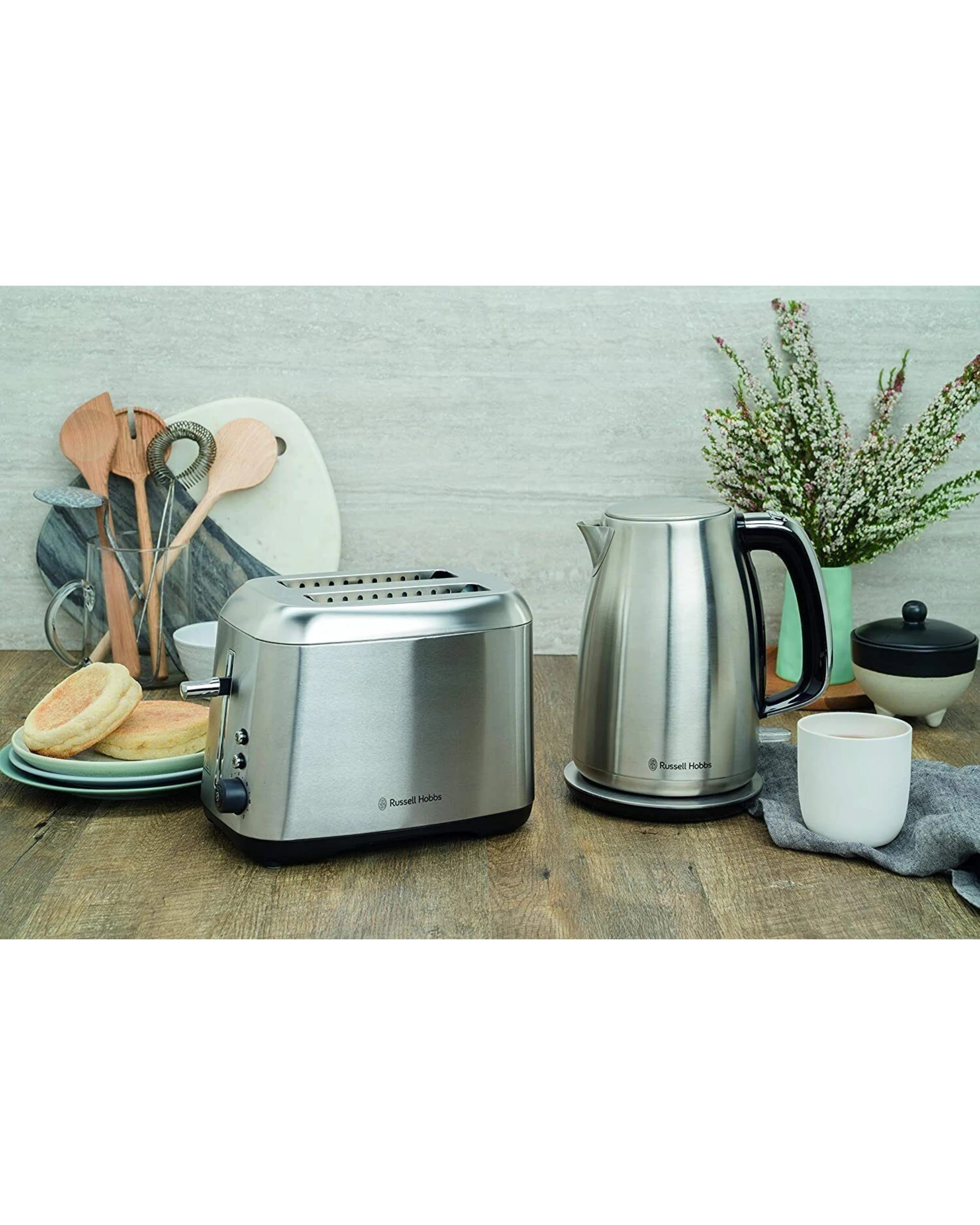 4 Russell Hobbs Carlton 1.7L Kettle and 2 Slice Toaster Set - Silver, 4 of 4